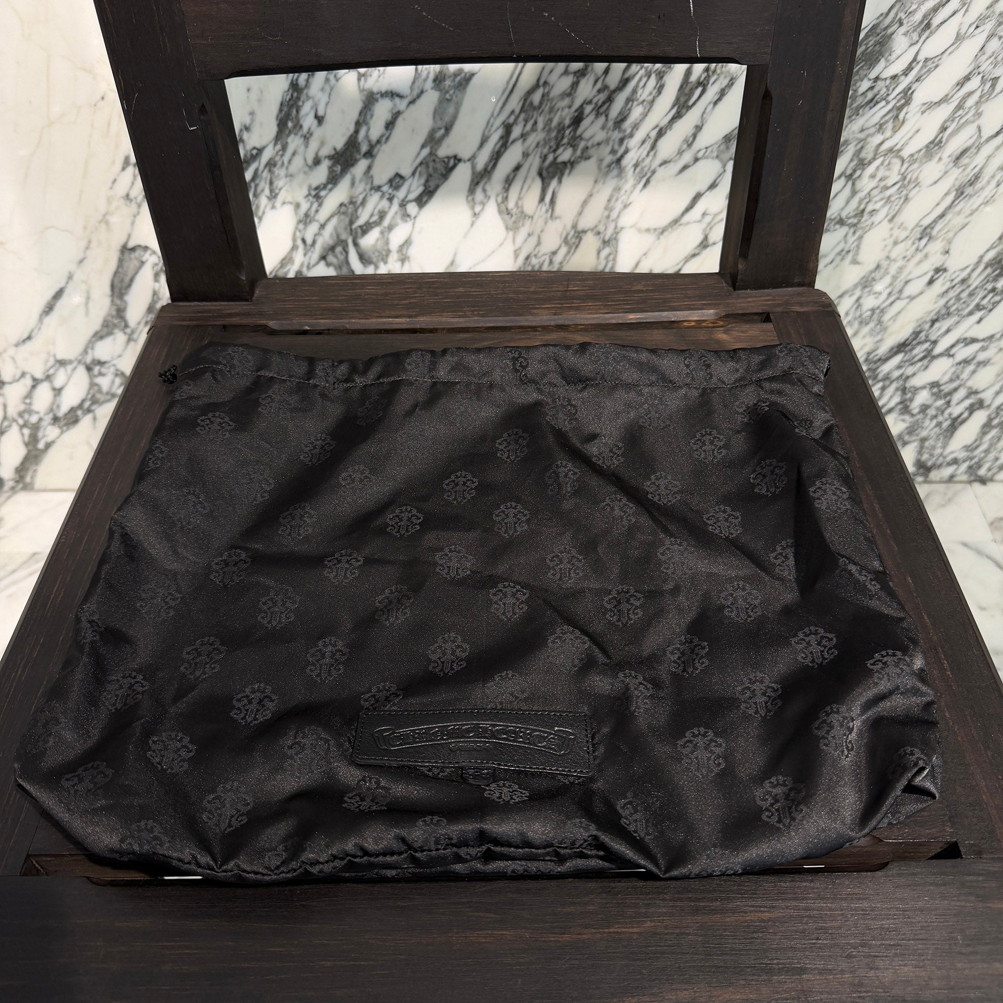 CHROME HEARTS DOG ADAMS BS FLARE Leather Shoulder Hand Bag クロムハーツ ドッグアダムズ BSフレア レザー ショルダー ハンドバッグ