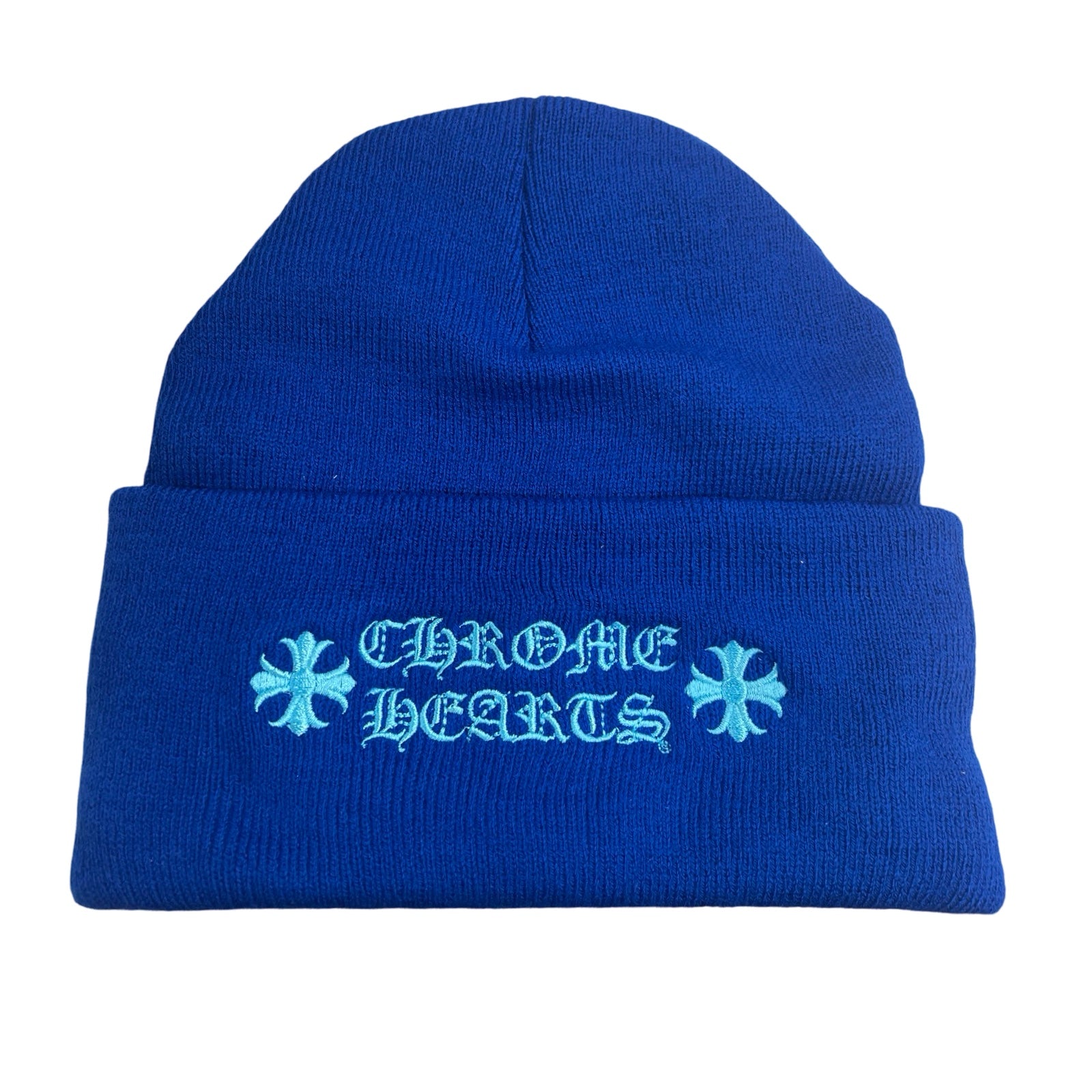 CHROME HEARTS WATCH CAP Neon Blue Size ONE SIZE（23cm）