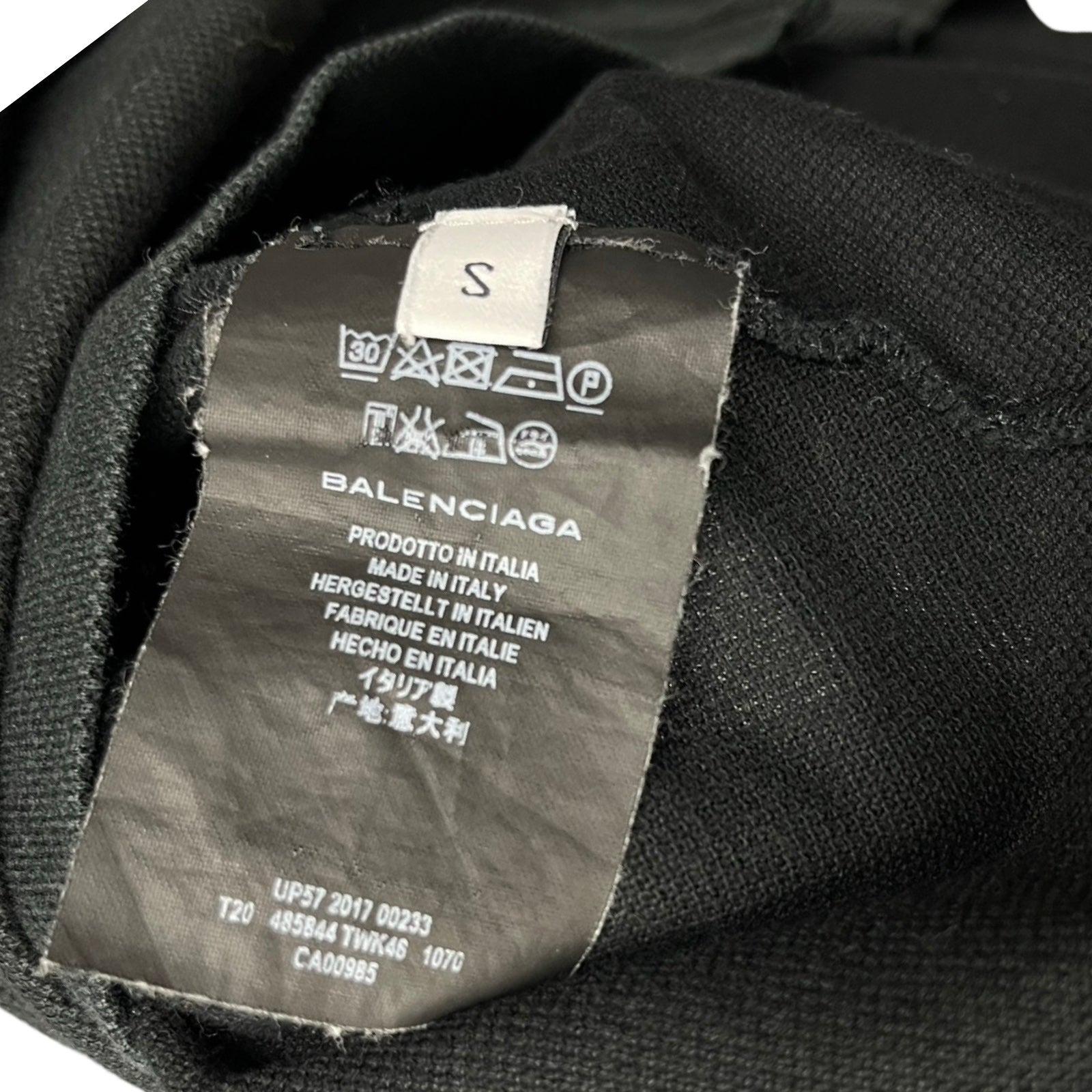 BALENCIAGA 2017AW Campaign Logo Polo Shirt 485844 TWK46 Size S