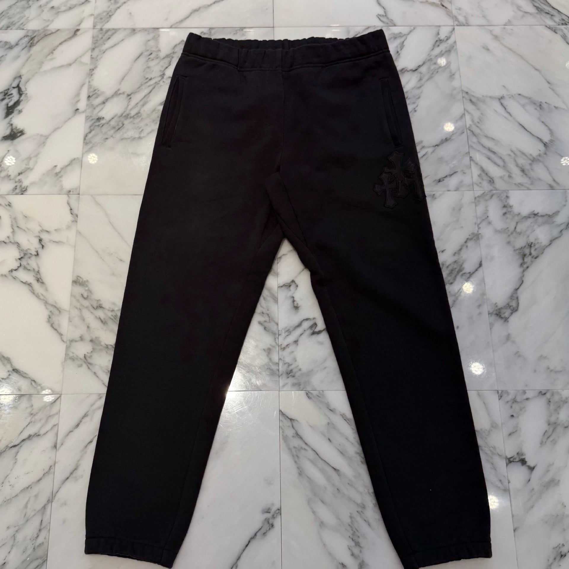 CHROME HEARTS Y NOT 3 Cemetery Cross Patch Sweat Pants Size L クロムハーツ ワイノット 3セメタリークロスパッチ スウェットパンツ サイズL