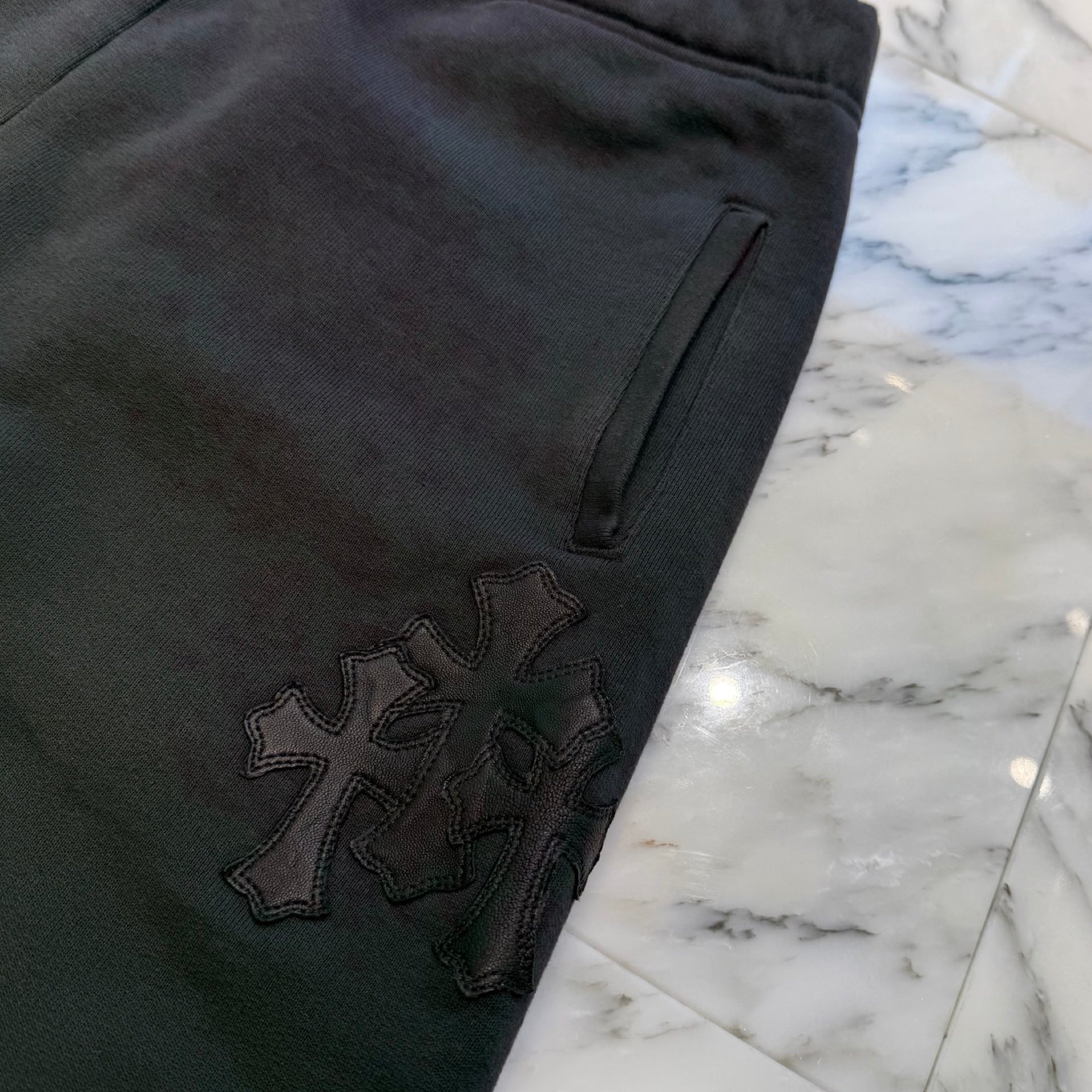 CHROME HEARTS Y NOT 3 Cemetery Cross Patch Sweat Pants Size M クロムハーツ ワイノット 3セメタリークロスパッチ スウェットパンツ サイズM