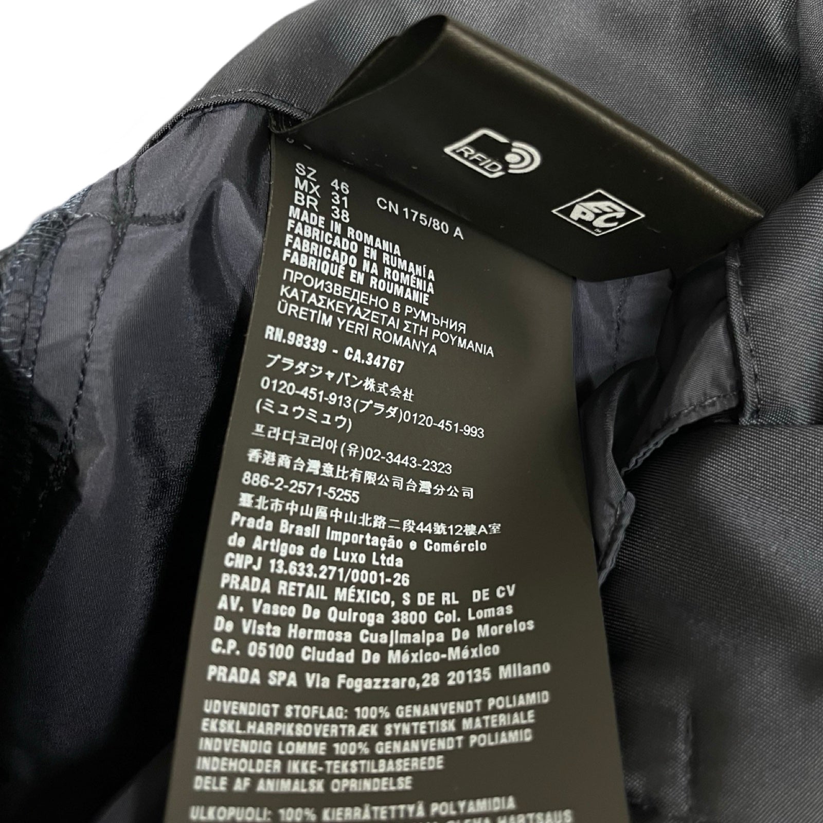 PRADA 2023SS Re-Nylon Cargo Pants SPH243 Size 46