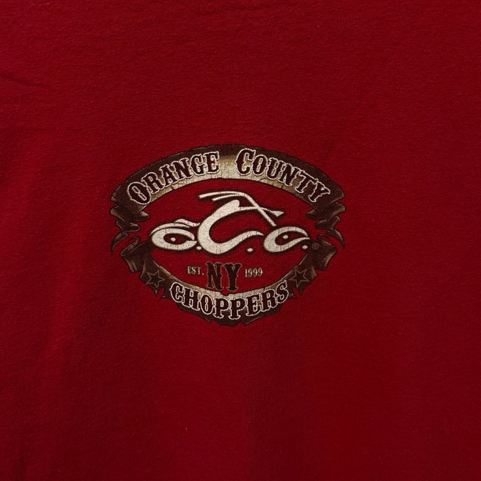 Vintage 90's Harley-Davidson "ORANGE COUNTY" 2 Wheels Forever 1999 L/S Tee Size L