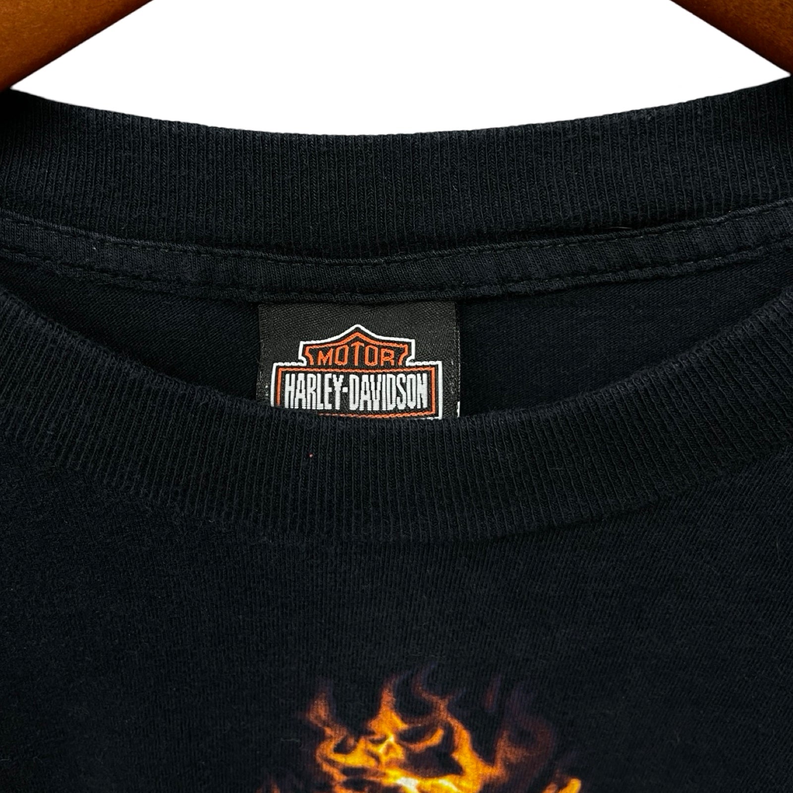 Vintage 00's Harley-Davidson Burning Emblem L/S Tee Size L