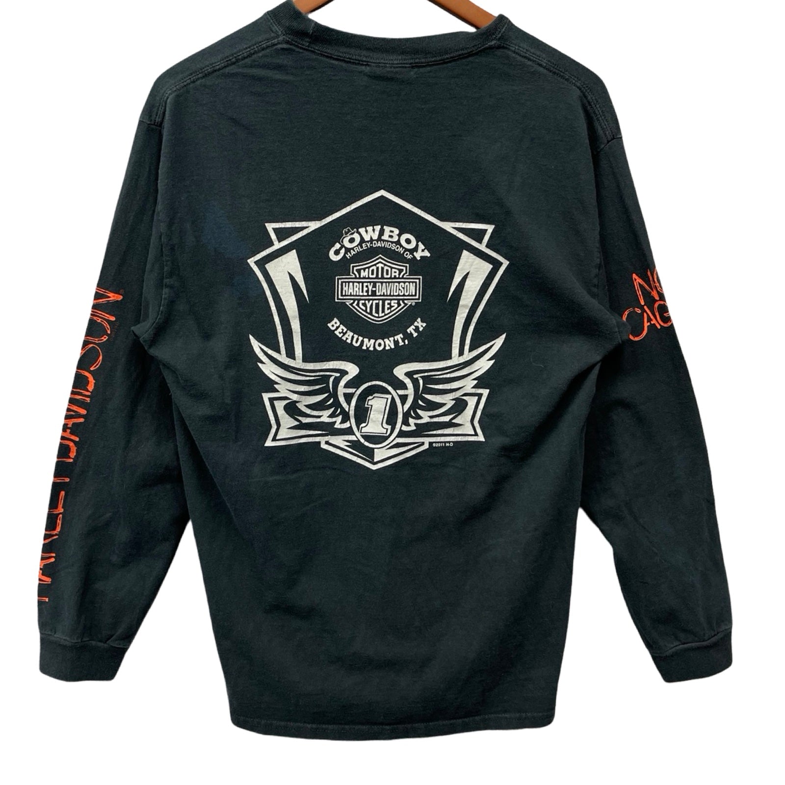 Vintage 00's Harley-Davidson "NEVER FAKED" NO CAGES 2011 L/S Tee