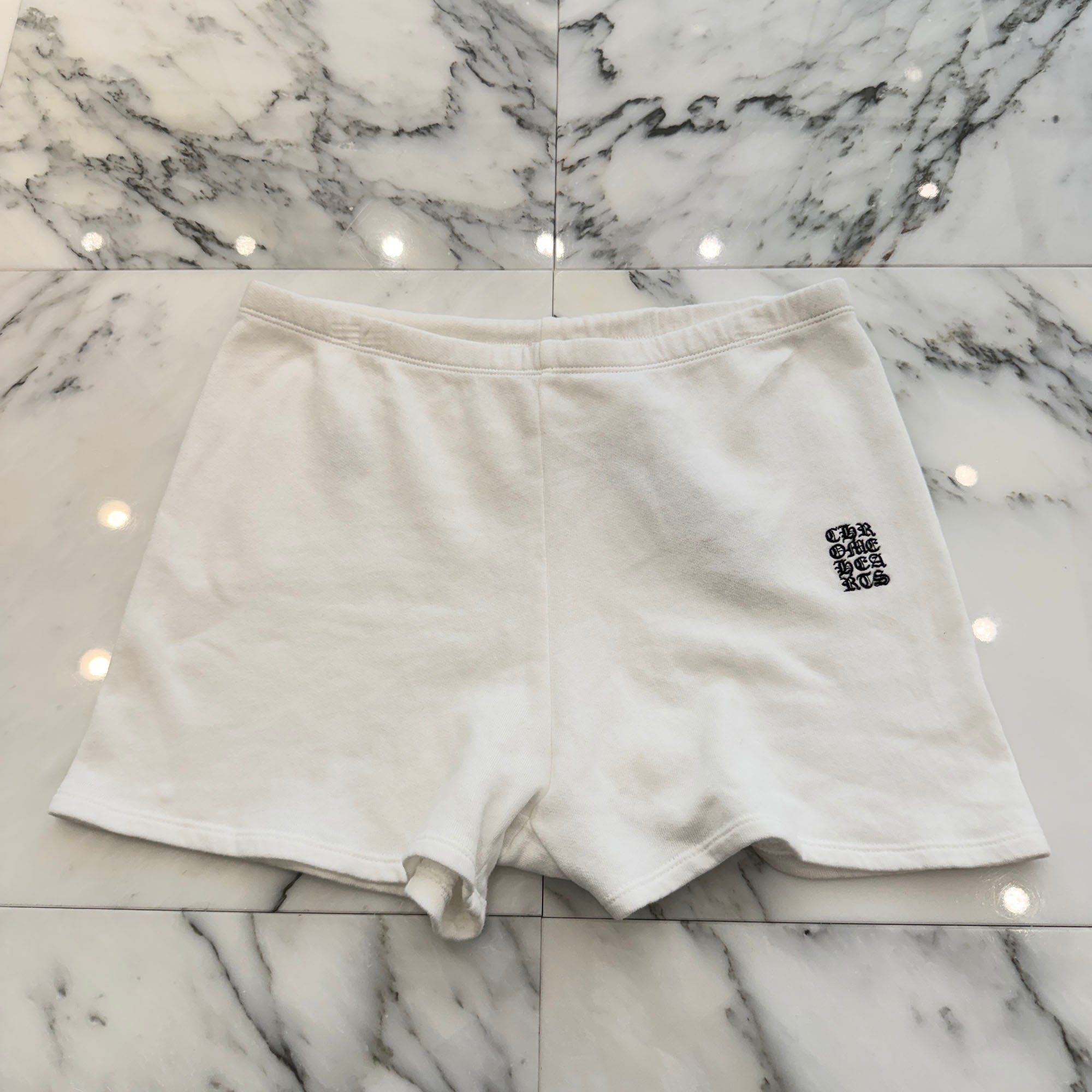 CHROME HEARTS Y NOT Vertical Logo Cross Embroidery Shorts Size M クロムハーツ ワイノット バーティカルロゴ クロス刺繍 ショーツ サイズM