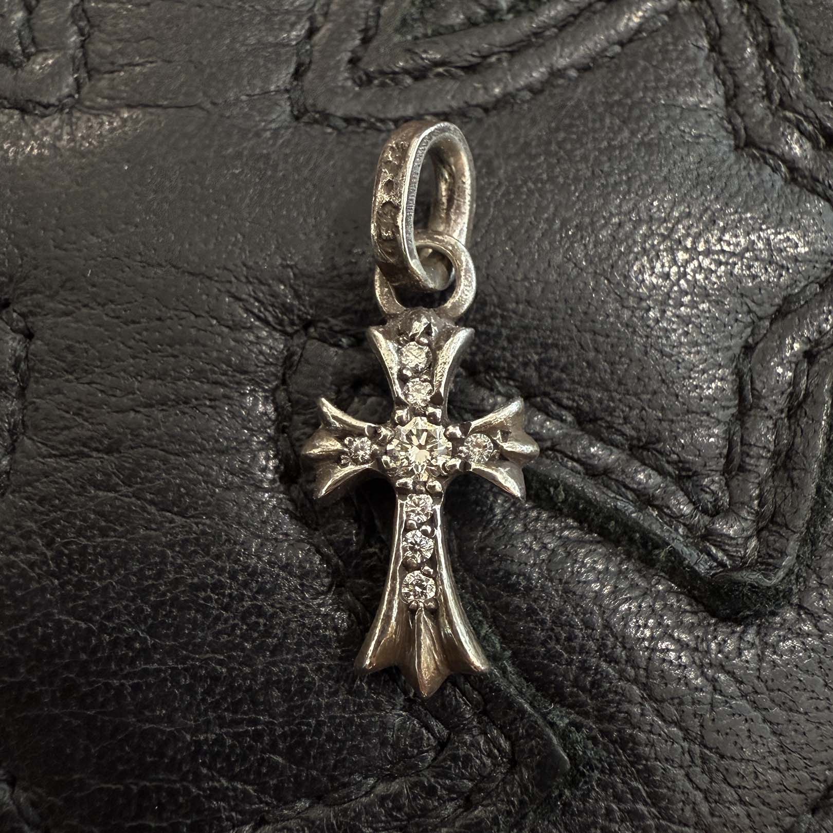 CHROME HEARTS Baby Fat Cross Pave Diamond Pendant Top クロムハーツ ベビーファット クロス パヴェダイヤモンド ペンダントトップ