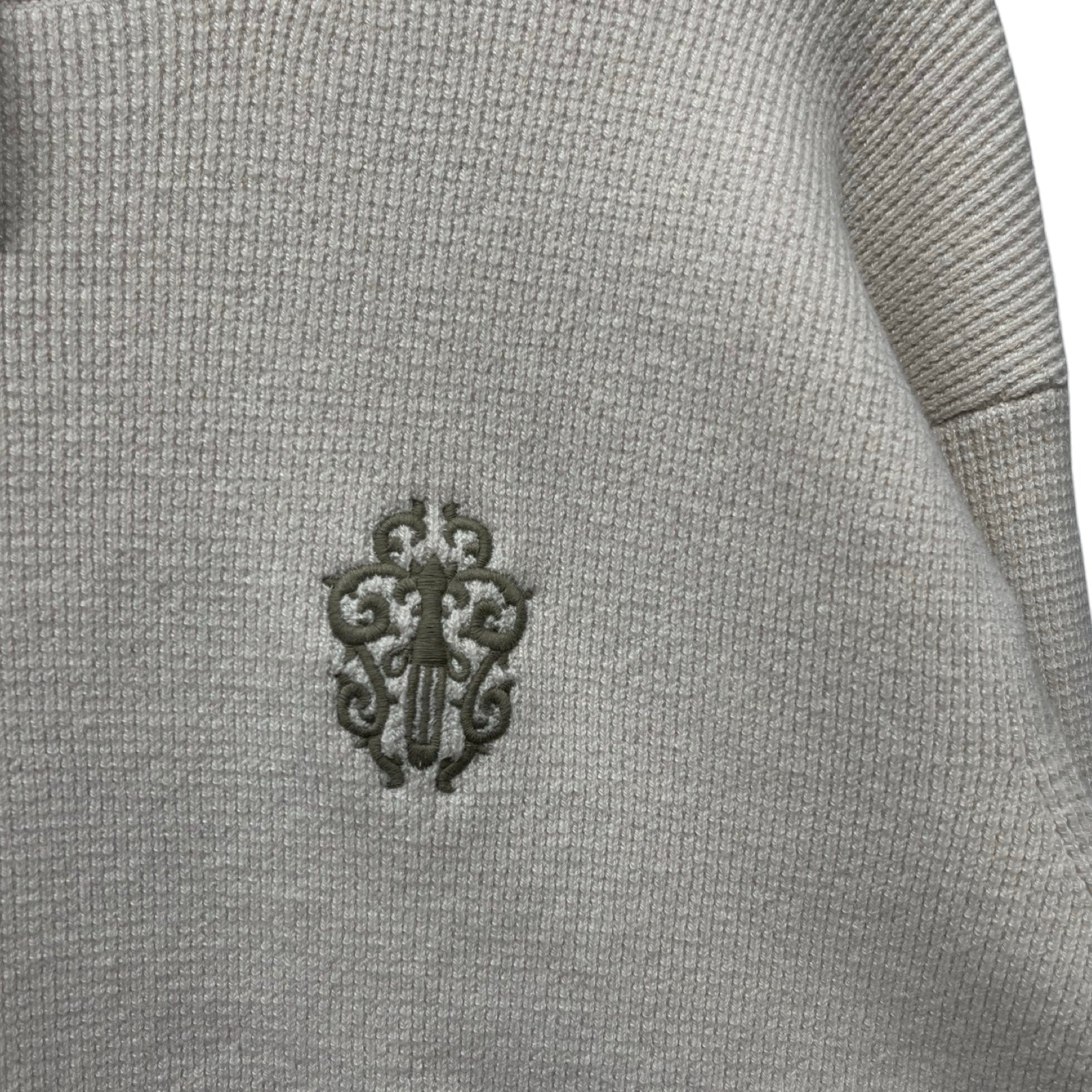 CHROME HEARTS YNOT Vine Dagger Embroidery Cashmere Sweater Size L