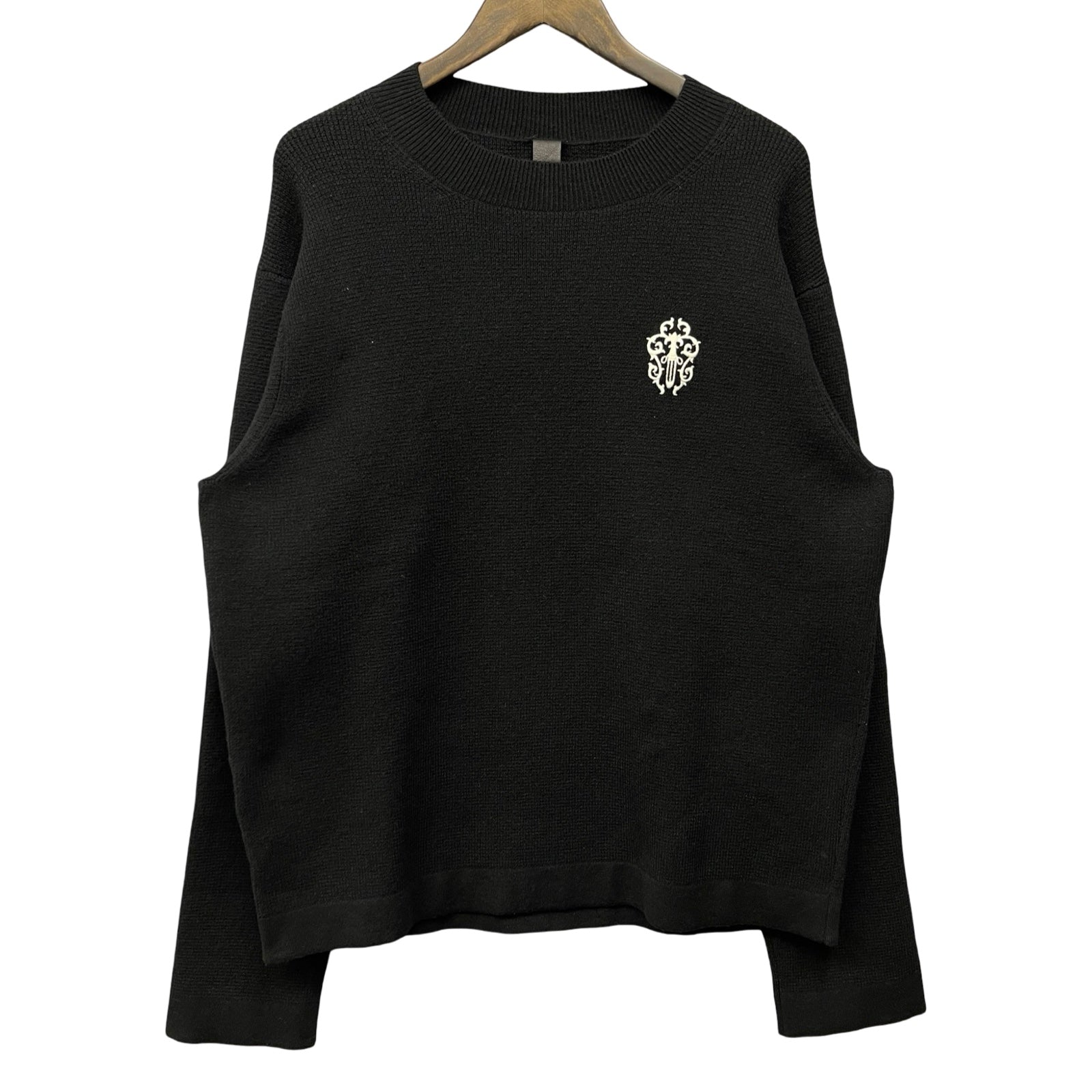 CHROME HEARTS YNOT Vine Dagger Embroidery Cashmere Sweater Size M