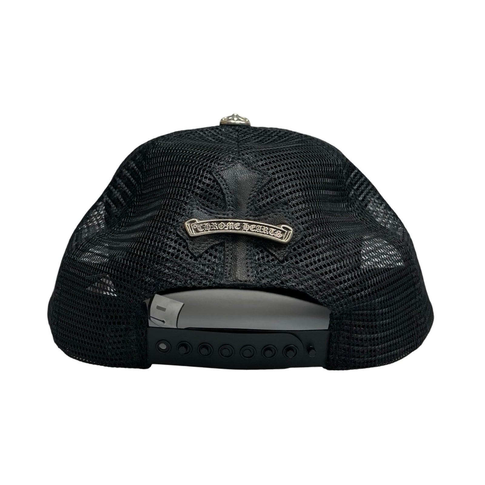 CHROME HEARTS Cemetary Cross Leather Patch Trucker Cap Size ONE SIZE（53-60）