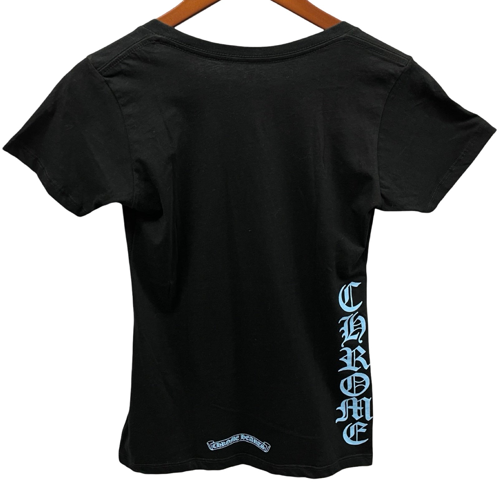 CHROME HEARTS Ladies Blue Logo Tee