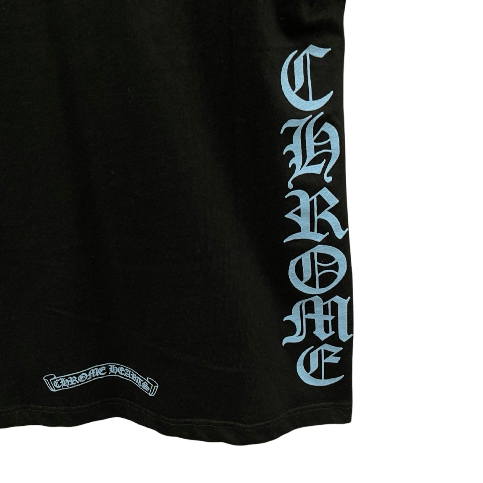 CHROME HEARTS Ladies Blue Logo Tee