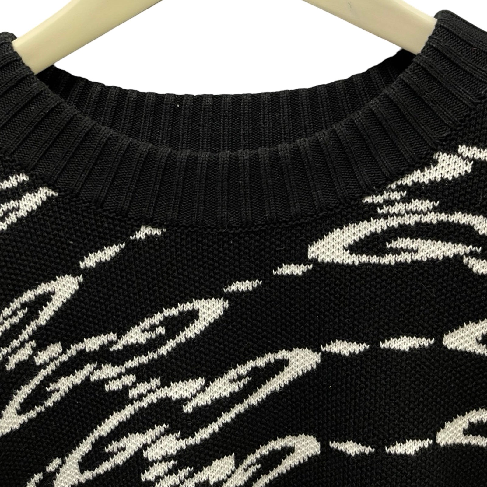 GUCCI 2024SS Wavy GG Cotton-Piqué Jacquard Sweater 780637 XKDZF Size XL