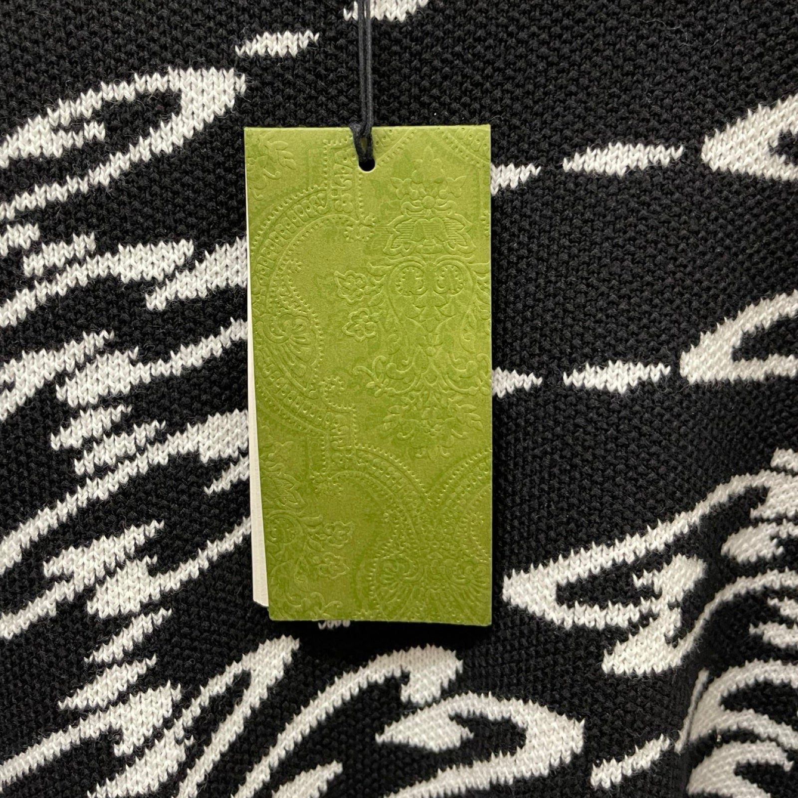 GUCCI 2024SS Wavy GG Cotton-Piqué Jacquard Sweater 780637 XKDZF Size XL