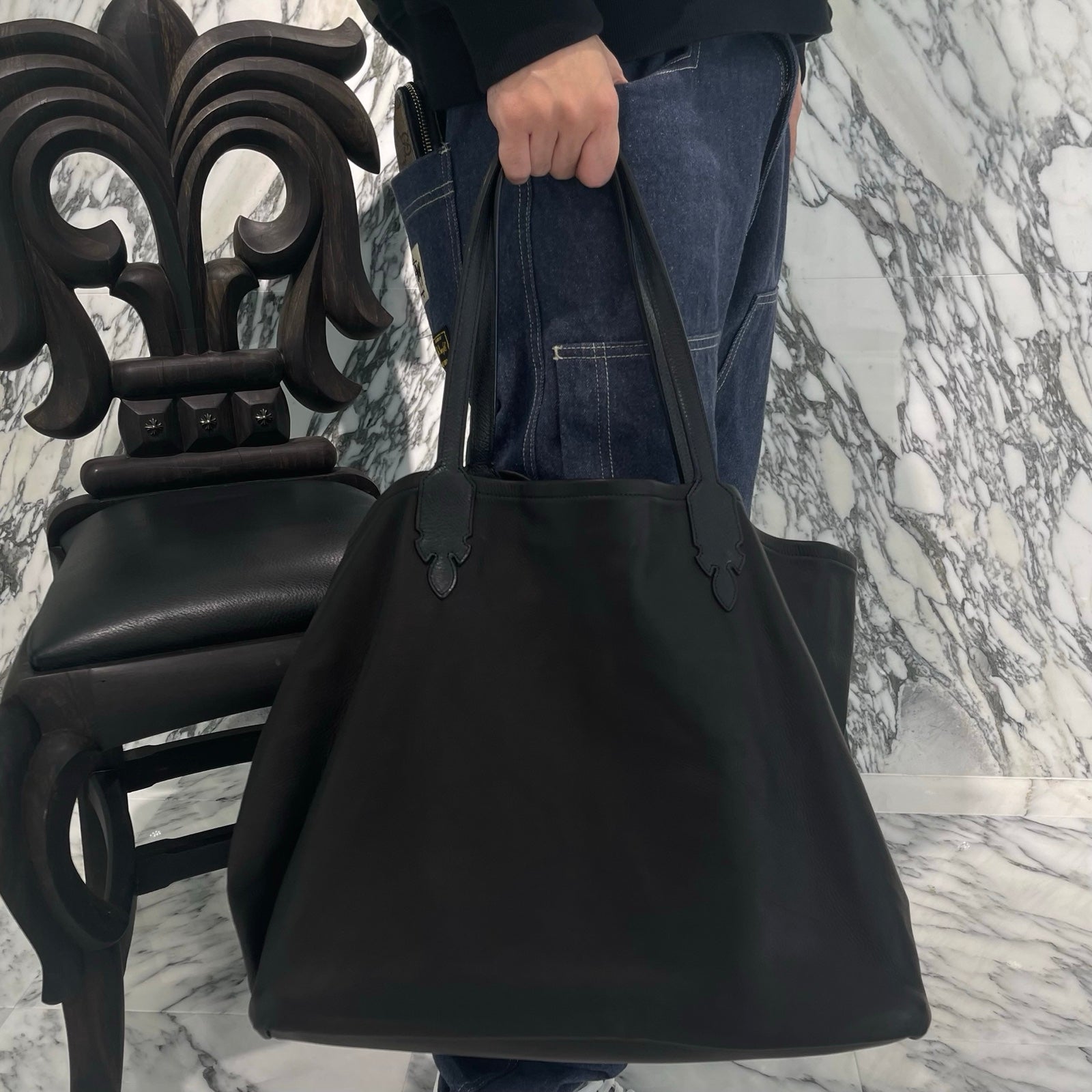 CHROME HEARTS LUCILLE Leather Tote Bag