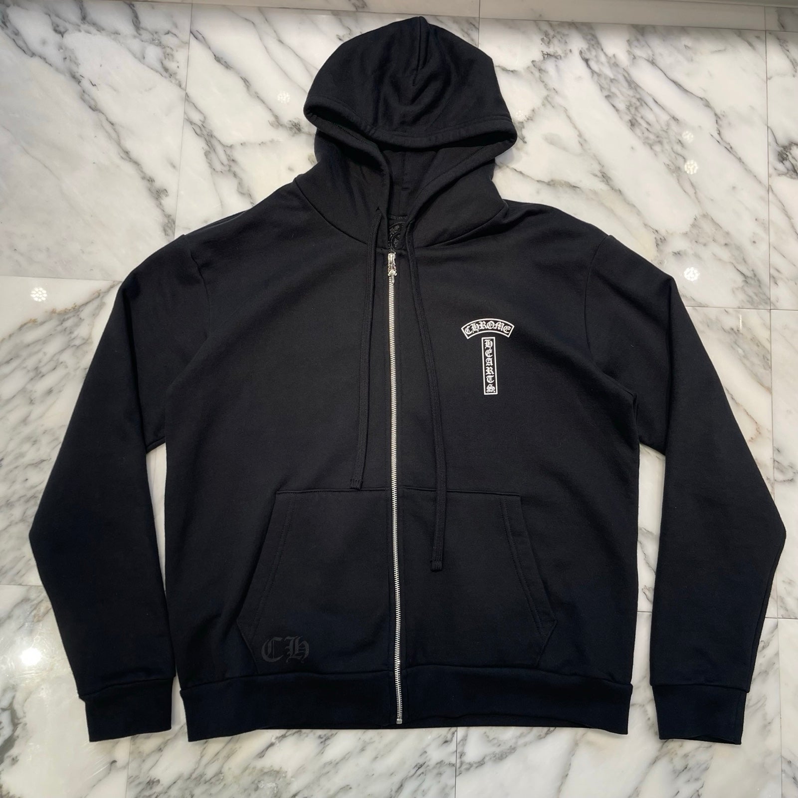 【一点特価】CHROME HEARTS Back Arch USA Logo Zip Up Hoodie Size L クロムハーツ バックアーチ USAロゴ ジップアップフーディーサイズL