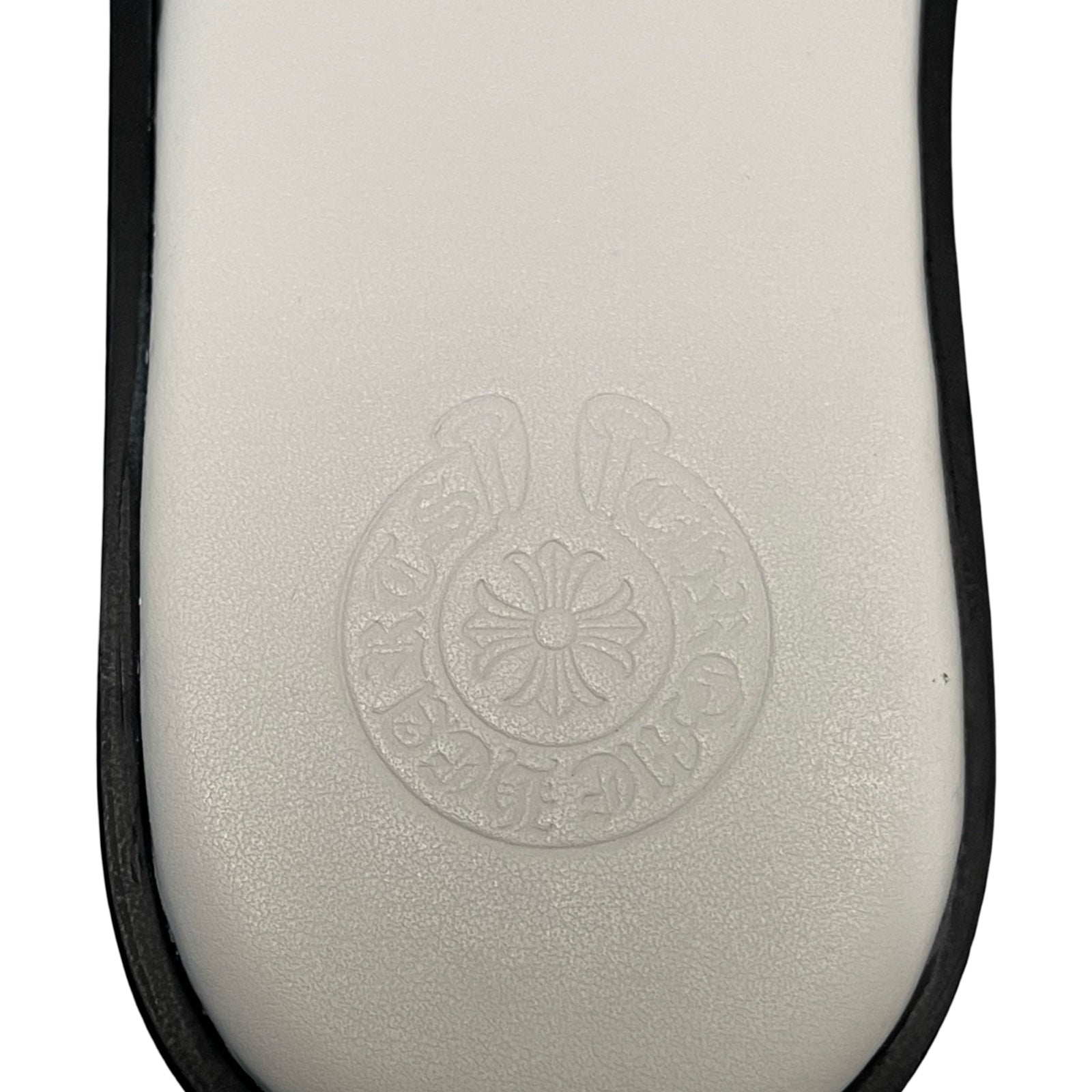 CHROME HEARTS Leather Cross Patch Sandals Size 43