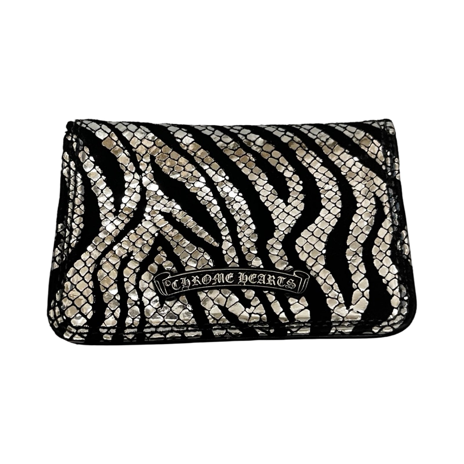 CHROME HEARTS Leather Zebra Card Case #2