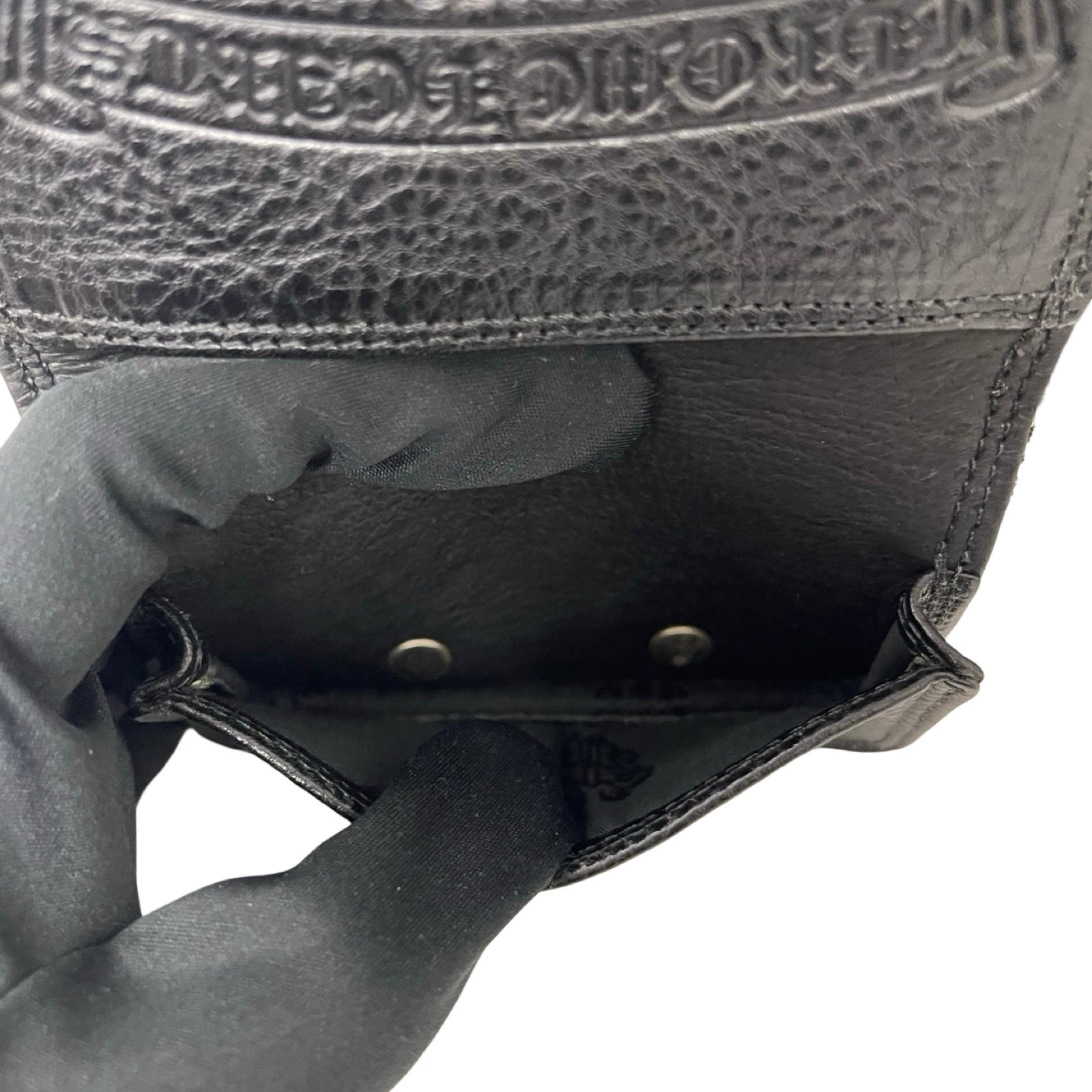 CHROME HEARTS Leather Zebra Card Case #2