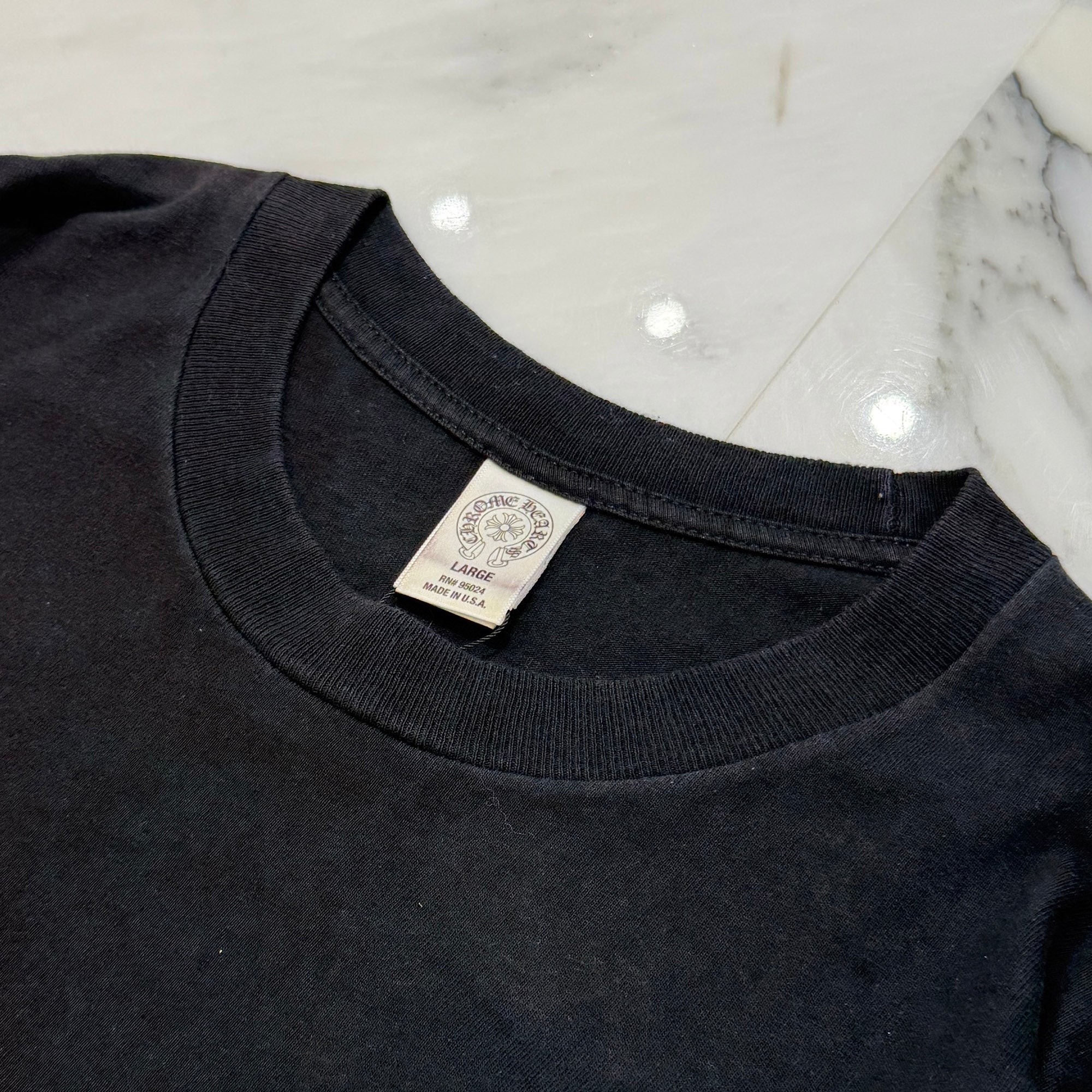 CHROME HEARTS Medallion Docking Scroll Logo Long Sleeve Tee Size L クロムハーツ メダリオンドッキング スクロールロゴ ロングスリーブTシャツ サイズL