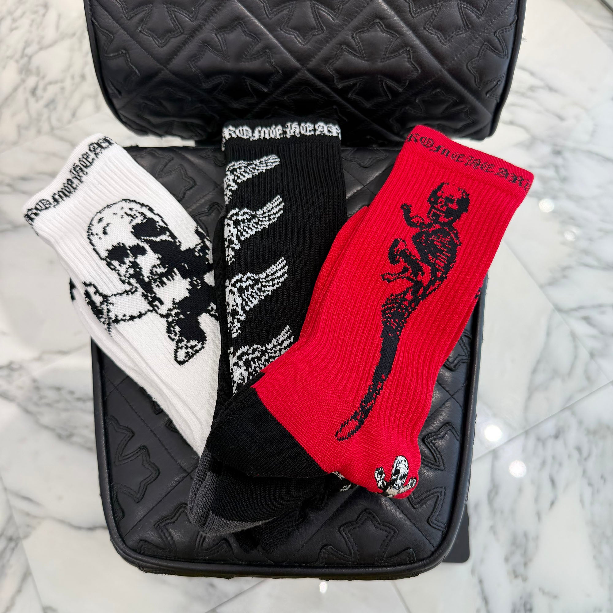CHROME HEARTS FOTI Socks x3 Size L (JP27-30) クロムハーツ フォティ ソックス 靴下 サイズL (JP27-30)