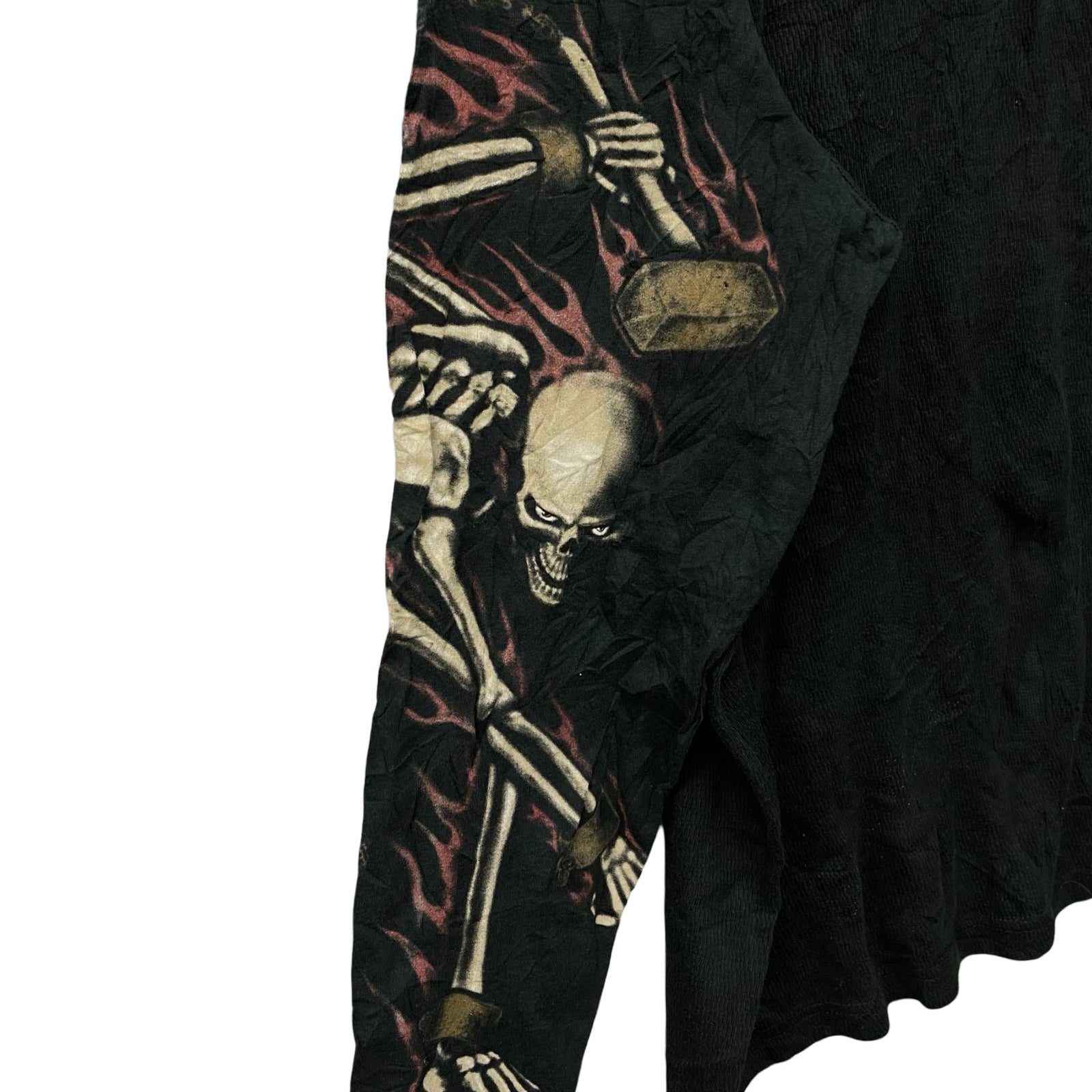 Vintage 00's Harley-Davidson Motorcycle Skull Thermal L/S Tee