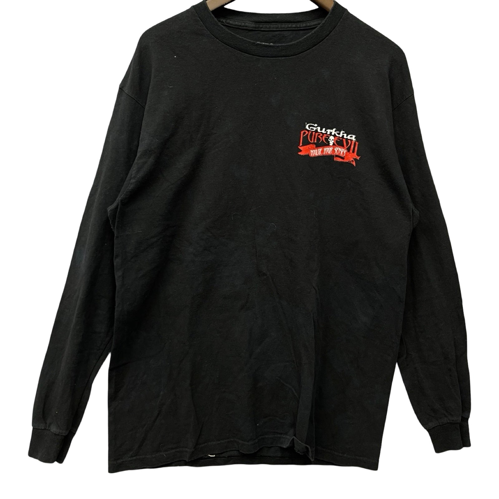 Vintage 90’s WORLD'S FINEST CIGARS GURKHA "Gurka Pure Evil" L/S Tee Size L