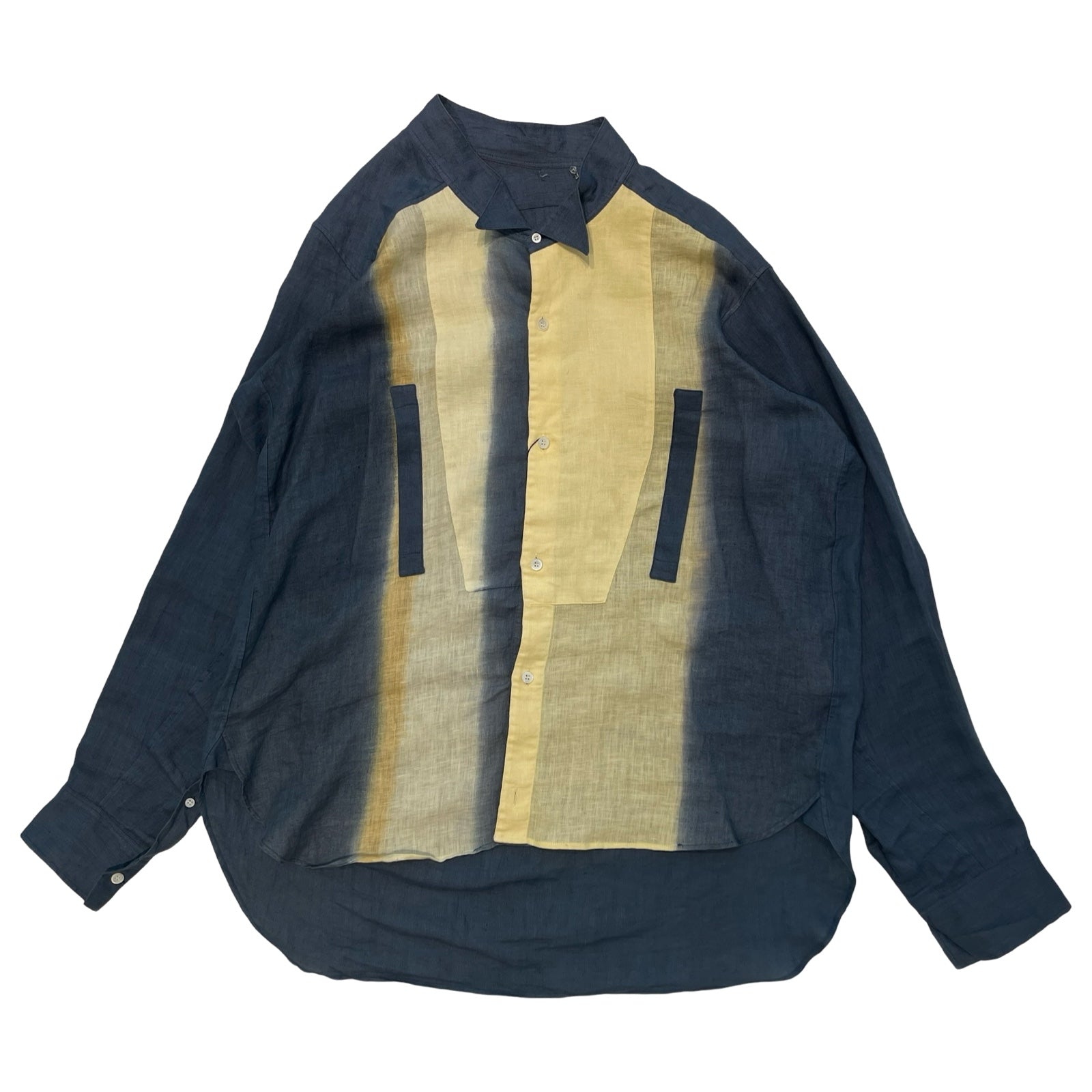 LOEWE Gradient Wing Collar Linen Shirt H2198070GA Size M ロエベ グラデーション ウイングカラー リネンシャツ サイズ41