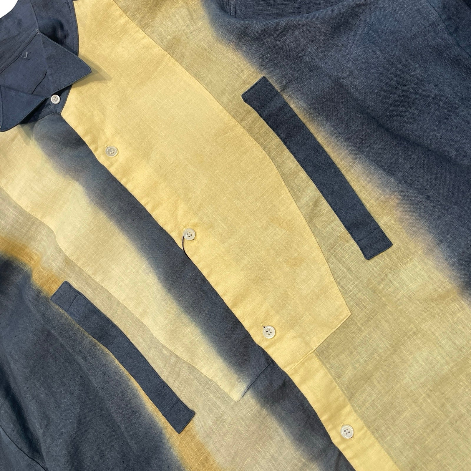 LOEWE Gradient Wing Collar Linen Shirt H2198070GA Size M ロエベ グラデーション ウイングカラー リネンシャツ サイズ41