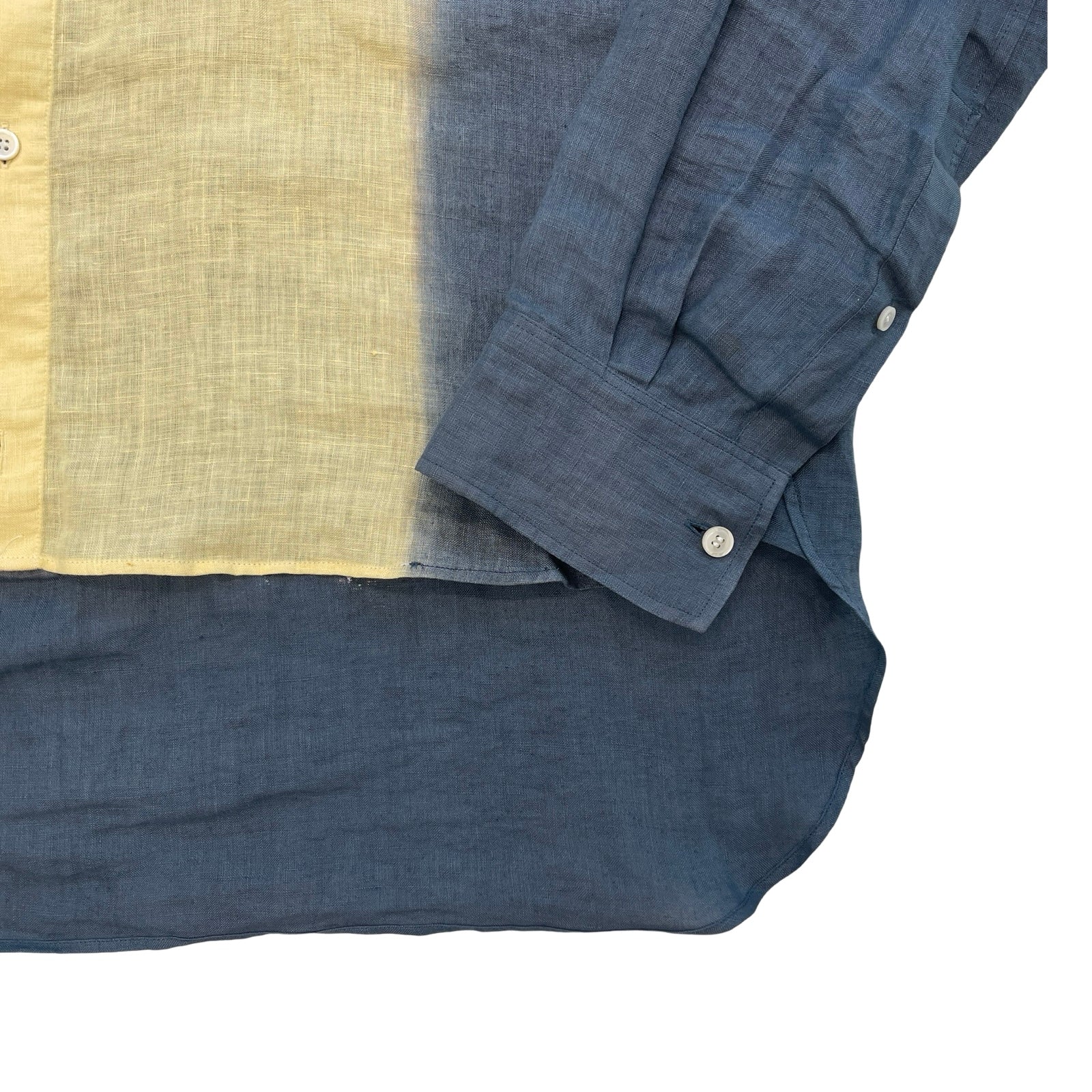 LOEWE Gradient Wing Collar Linen Shirt H2198070GA Size M ロエベ グラデーション ウイングカラー リネンシャツ サイズ41