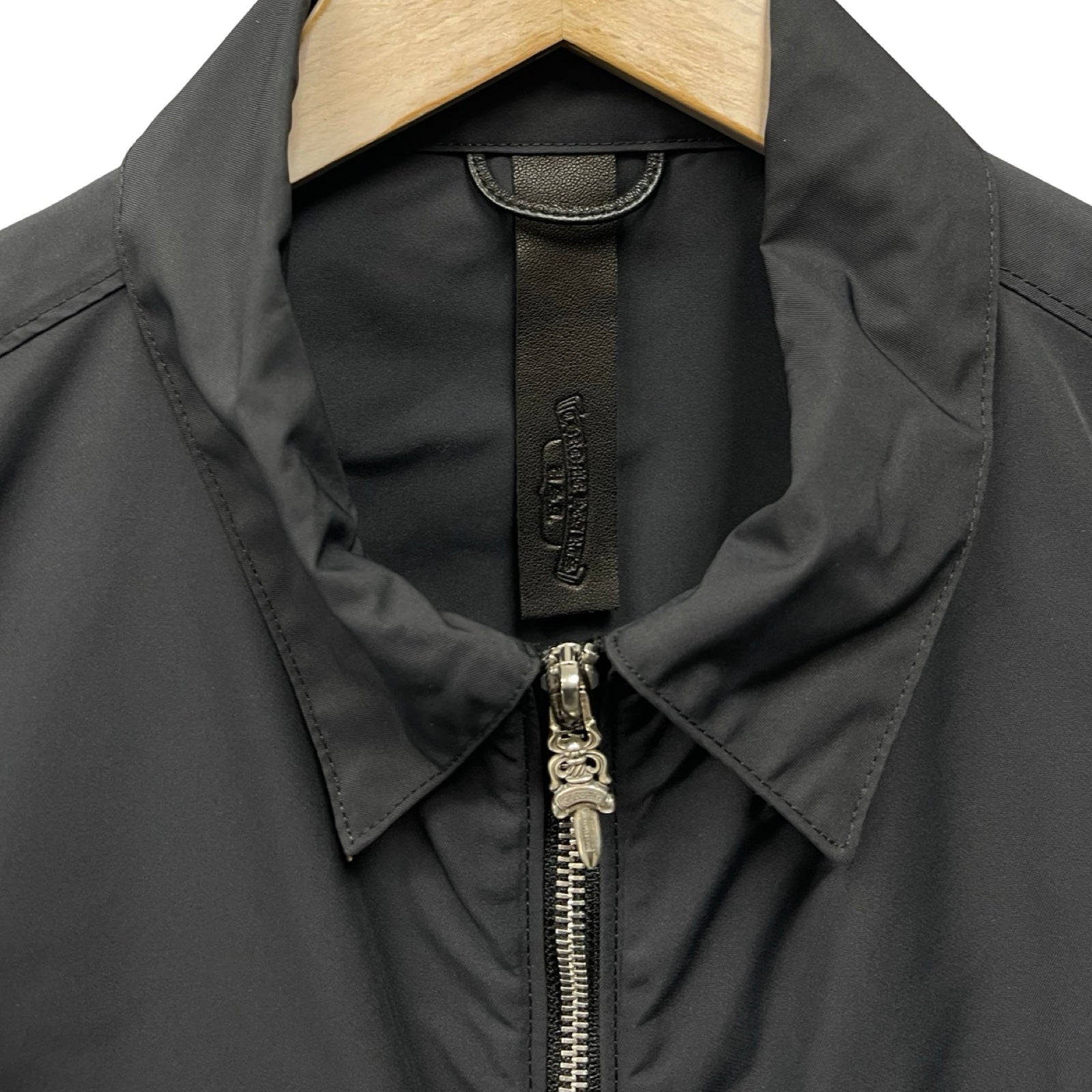 CHROME HEARTS Y NOT Nylon Leather Short Sleeve Jacket Size M