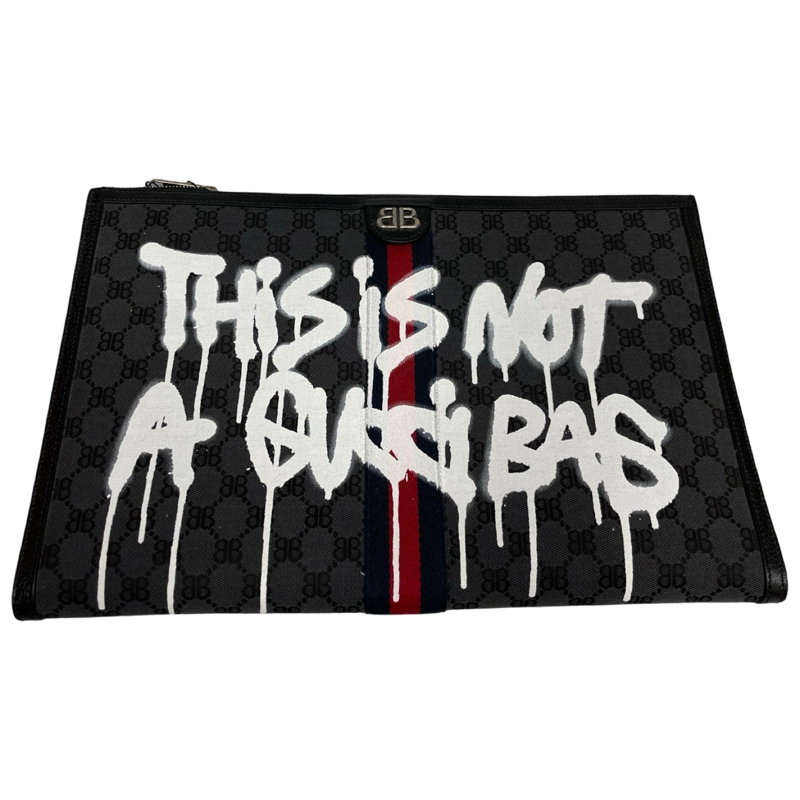 GUCCI × BALENCIAGA 2021AW THE Hacker Graffiti laptop Pouch Canvas Jacquard 6803812104