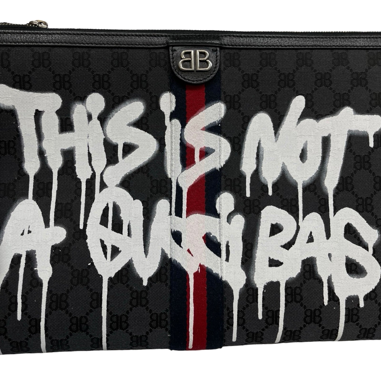GUCCI × BALENCIAGA 2021AW THE Hacker Graffiti laptop Pouch Canvas Jacquard 6803812104