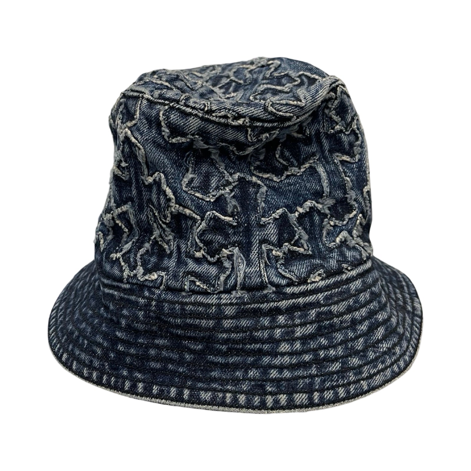 CHROME HEARTS Dagger Cross Patch Denim Bucket Hat Size S（56cm）