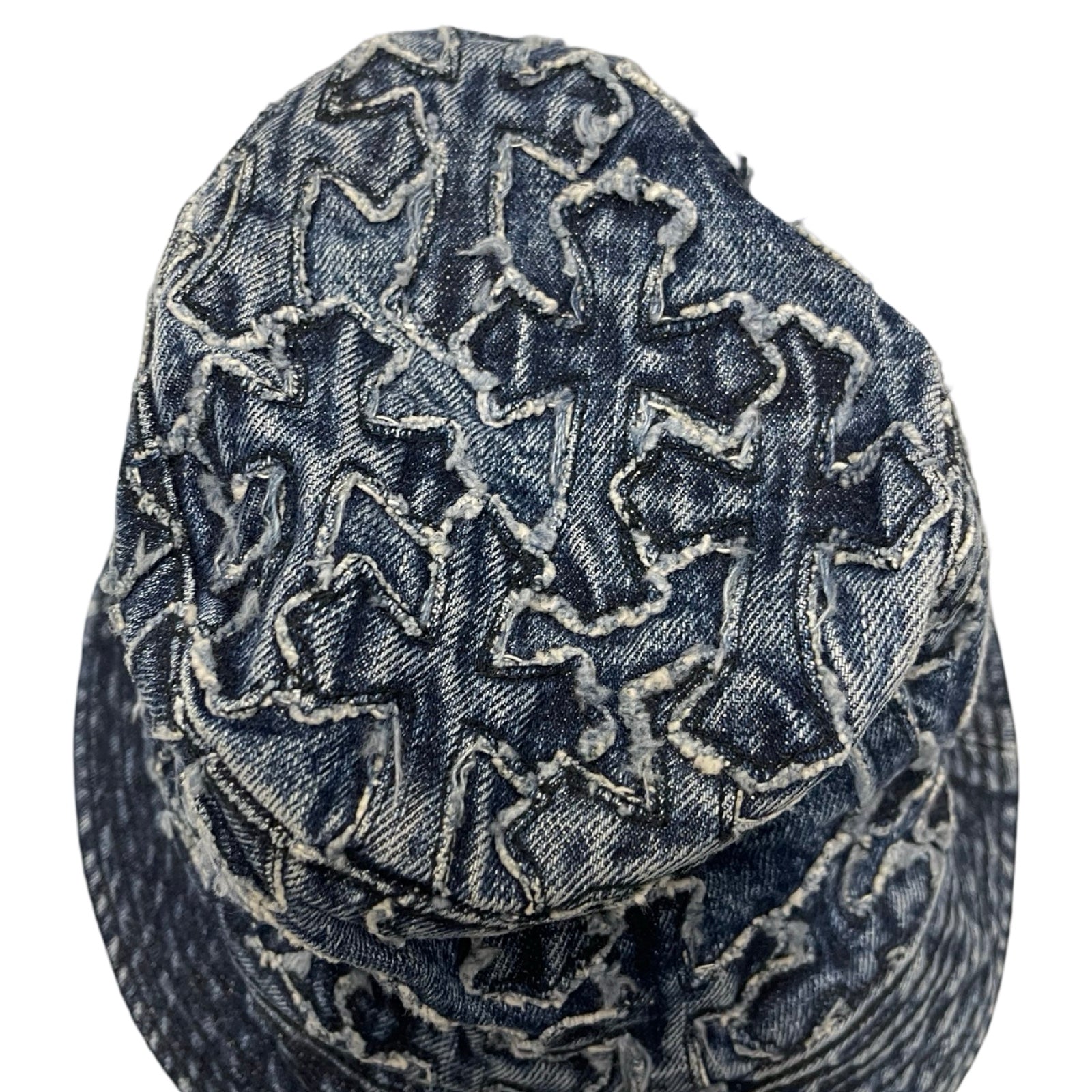 CHROME HEARTS Dagger Cross Patch Denim Bucket Hat Size S（56cm）