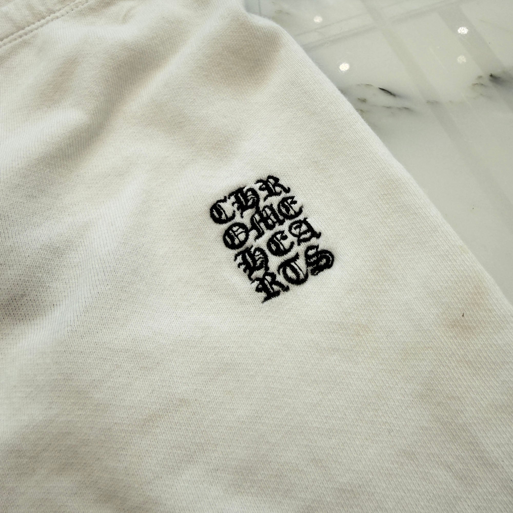 CHROME HEARTS Y NOT Vertical Logo Cross Embroidery Shorts Size M クロムハーツ ワイノット バーティカルロゴ クロス刺繍 ショーツ サイズM