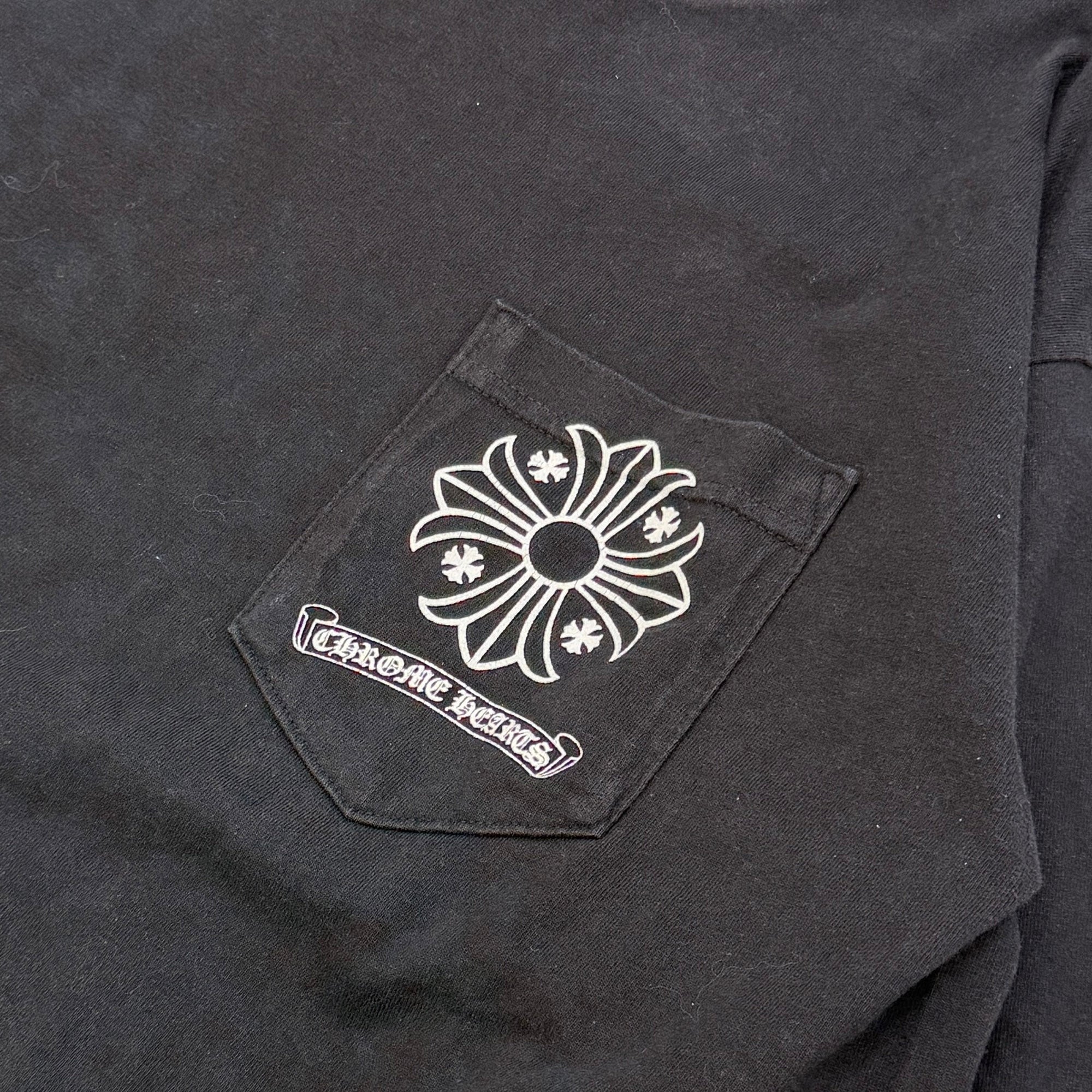 CHROME HEARTS Medallion Docking Scroll Logo Long Sleeve Tee Size L クロムハーツ メダリオンドッキング スクロールロゴ ロングスリーブTシャツ サイズL