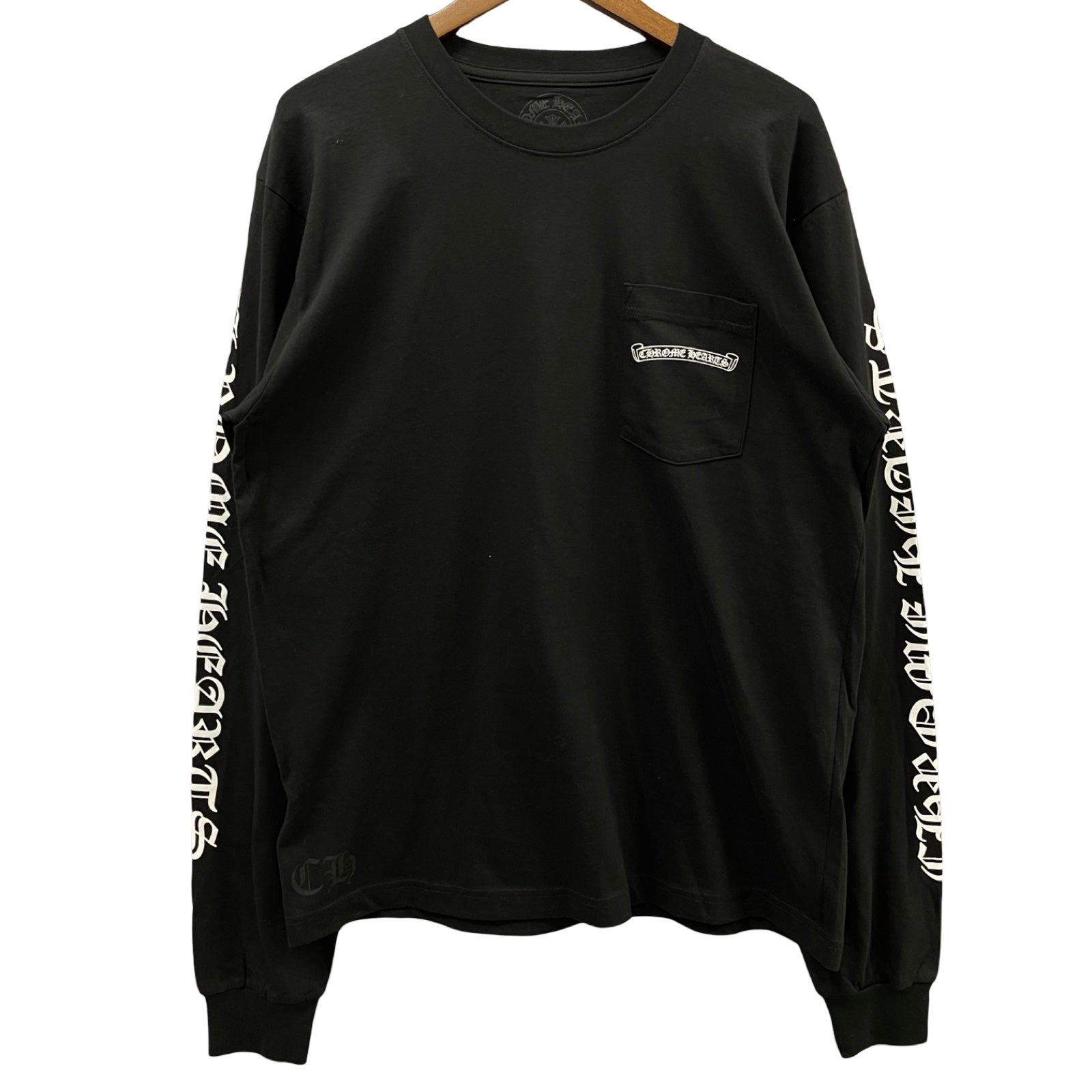 CHROME HEARTS Back Scroll Label Logo Long Sleeve Tee Size L