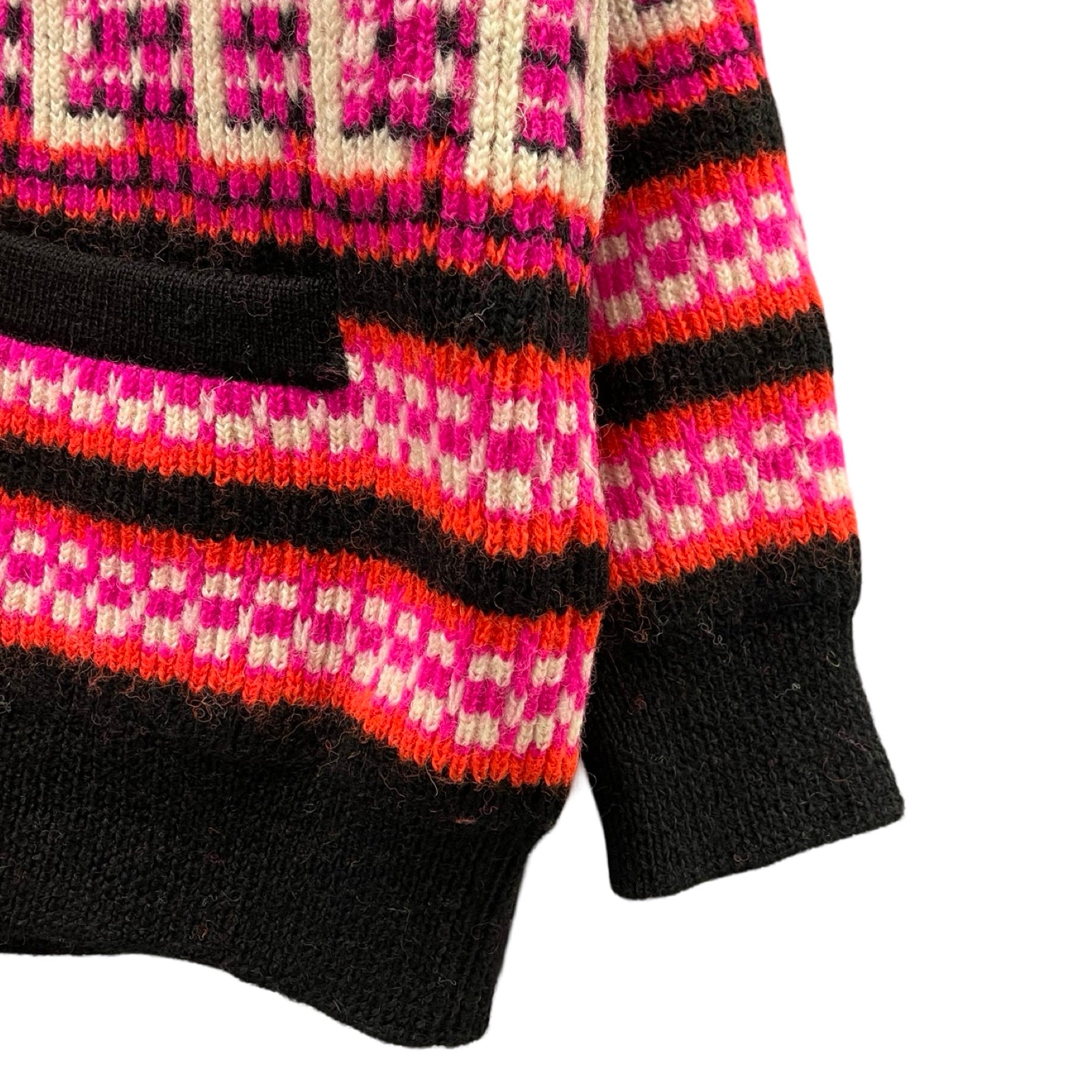 CELINE 2022AW Ski Jacquard Wool Knit Cardigan 2AC91579S Size S