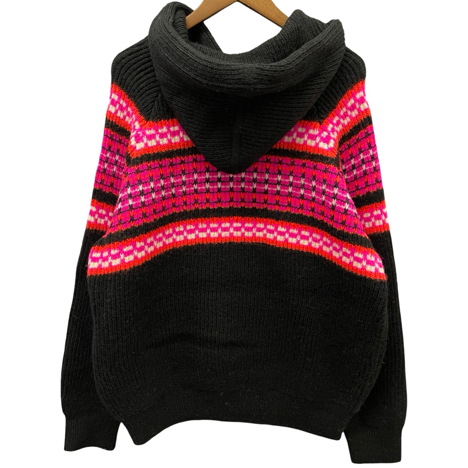 CELINE 2022AW Ski Jacquard Hooded Wool Knit Hoodie 2AC23579S Size XS