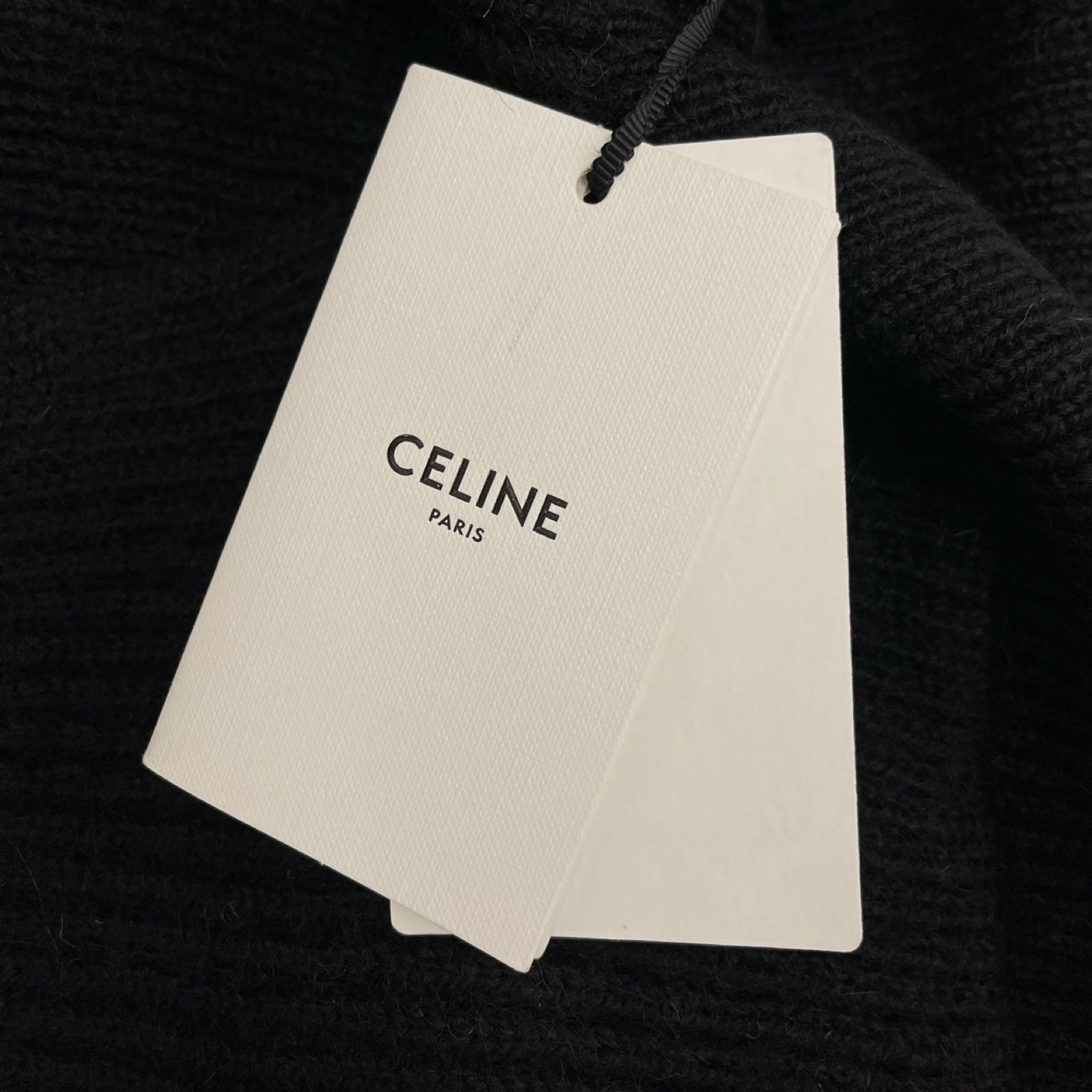 CELINE 2022AW Ski Jacquard Hooded Wool Knit Hoodie 2AC23579S Size XS
