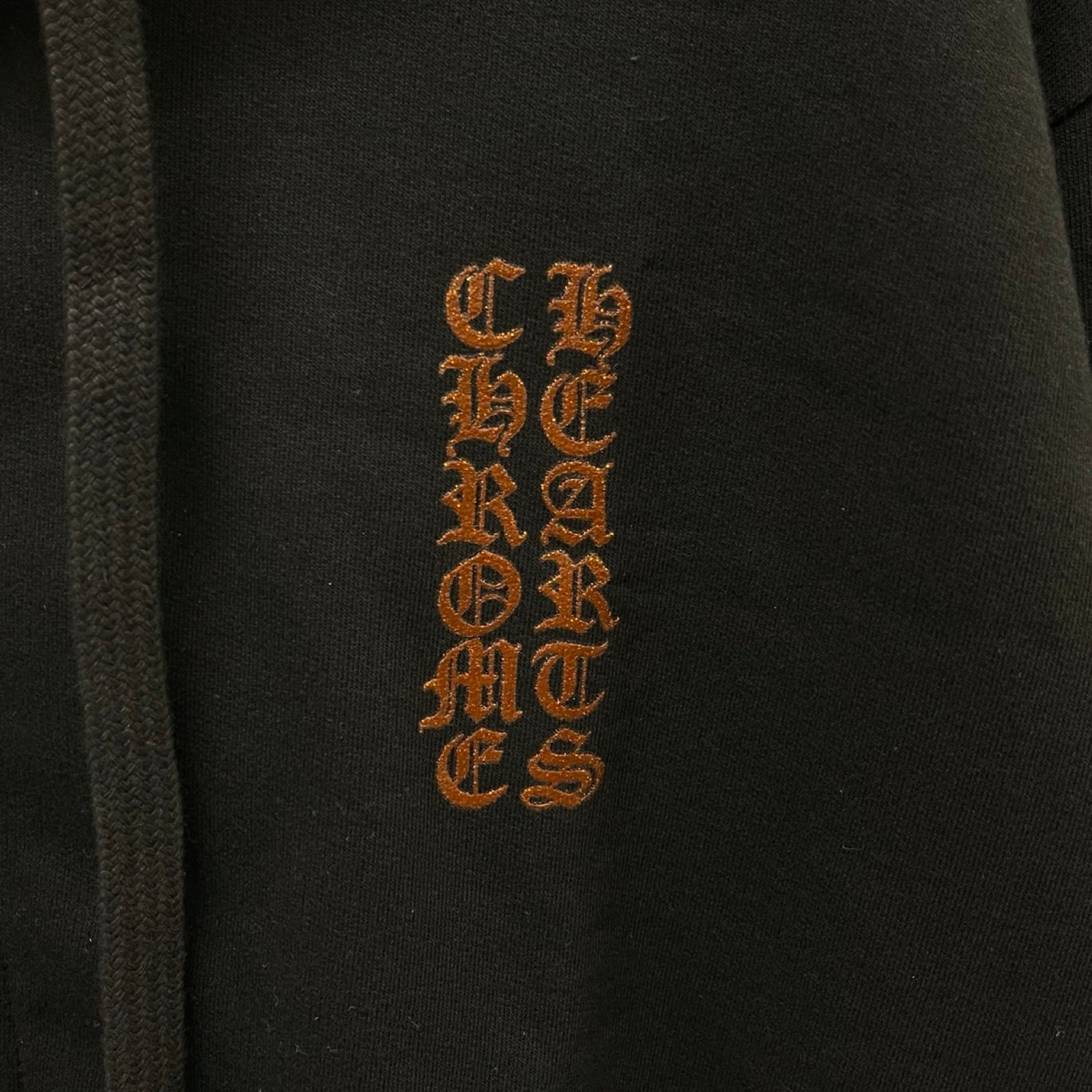 CHROME HEARTS 1998 Vertical Logo Glitter Zip Up Hoodie Size XL