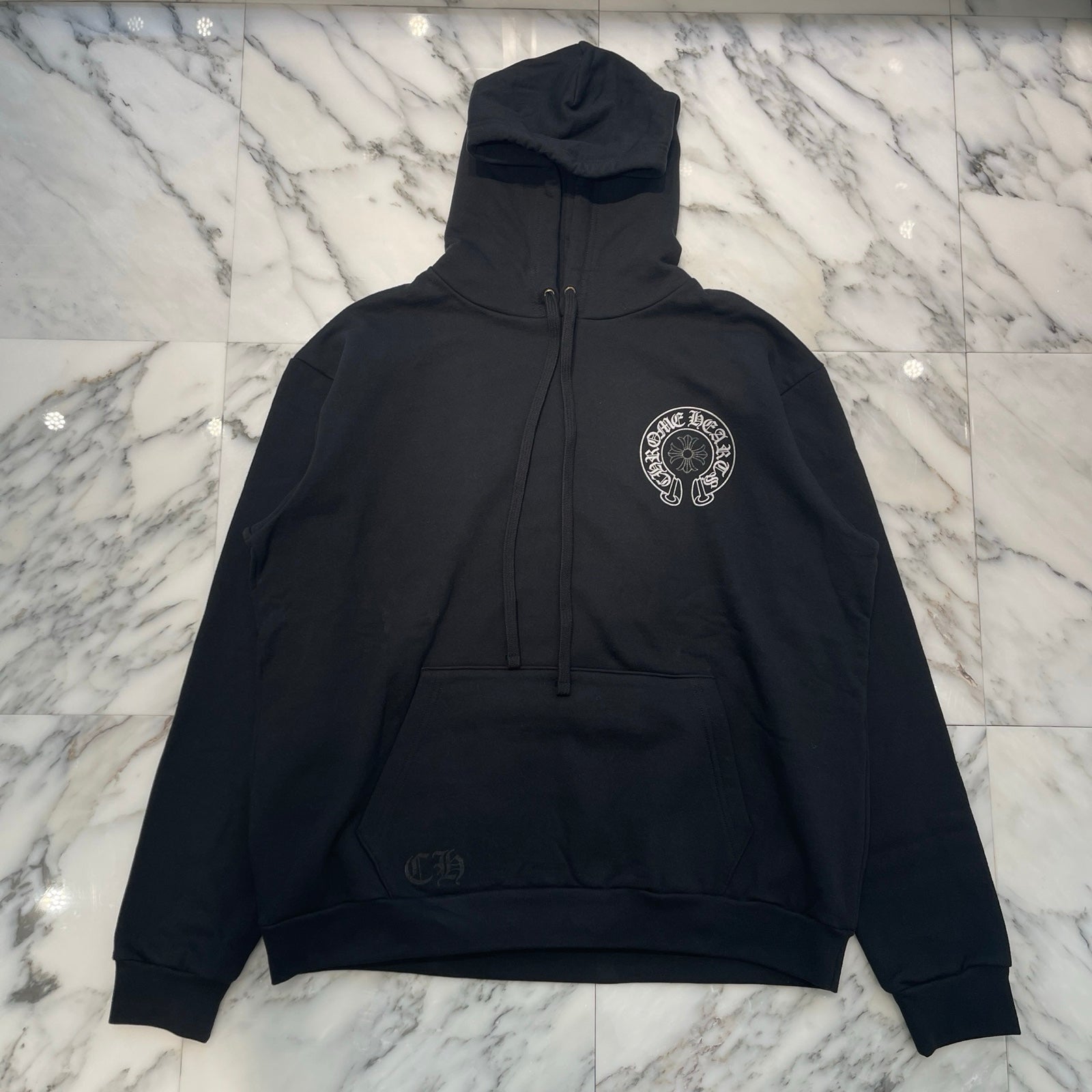 CHROME HEARTS Las Vegas Limited Silver Horseshoe Pullover Hoodie Size L クロムハーツ ラスベガス限定 シルバー ホースシュー プルオーバーフーディー サイズL