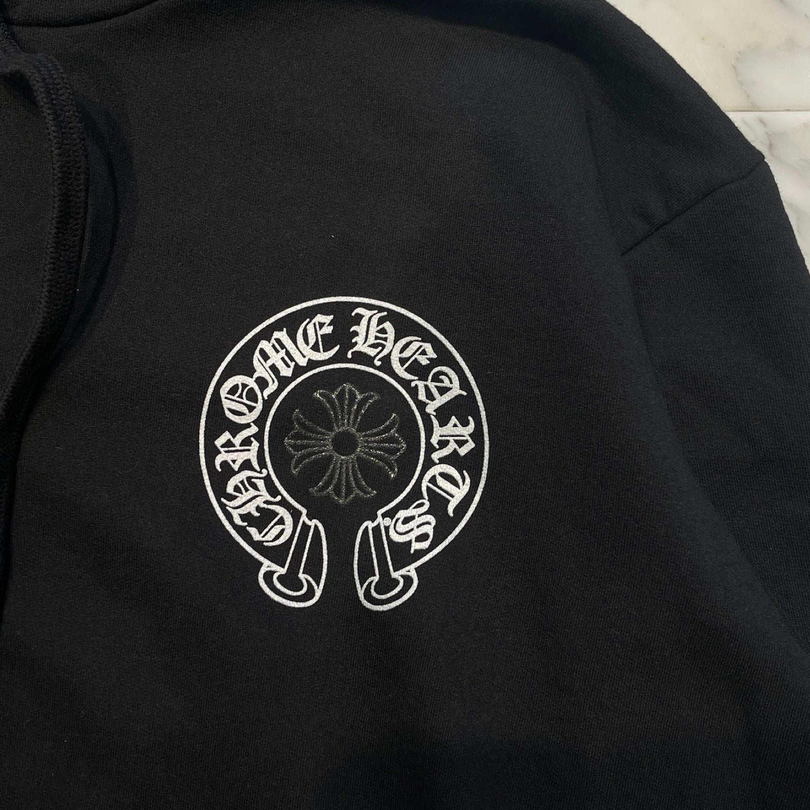 CHROME HEARTS Las Vegas Limited Silver Horseshoe Pullover Hoodie Size L クロムハーツ ラスベガス限定 シルバー ホースシュー プルオーバーフーディー サイズL