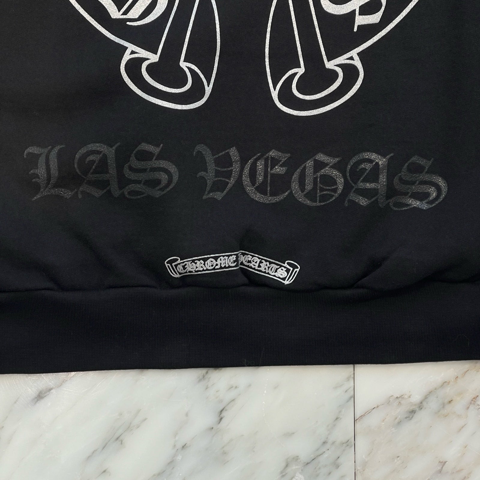 CHROME HEARTS Las Vegas Limited Silver Horseshoe Pullover Hoodie Size L クロムハーツ ラスベガス限定 シルバー ホースシュー プルオーバーフーディー サイズL