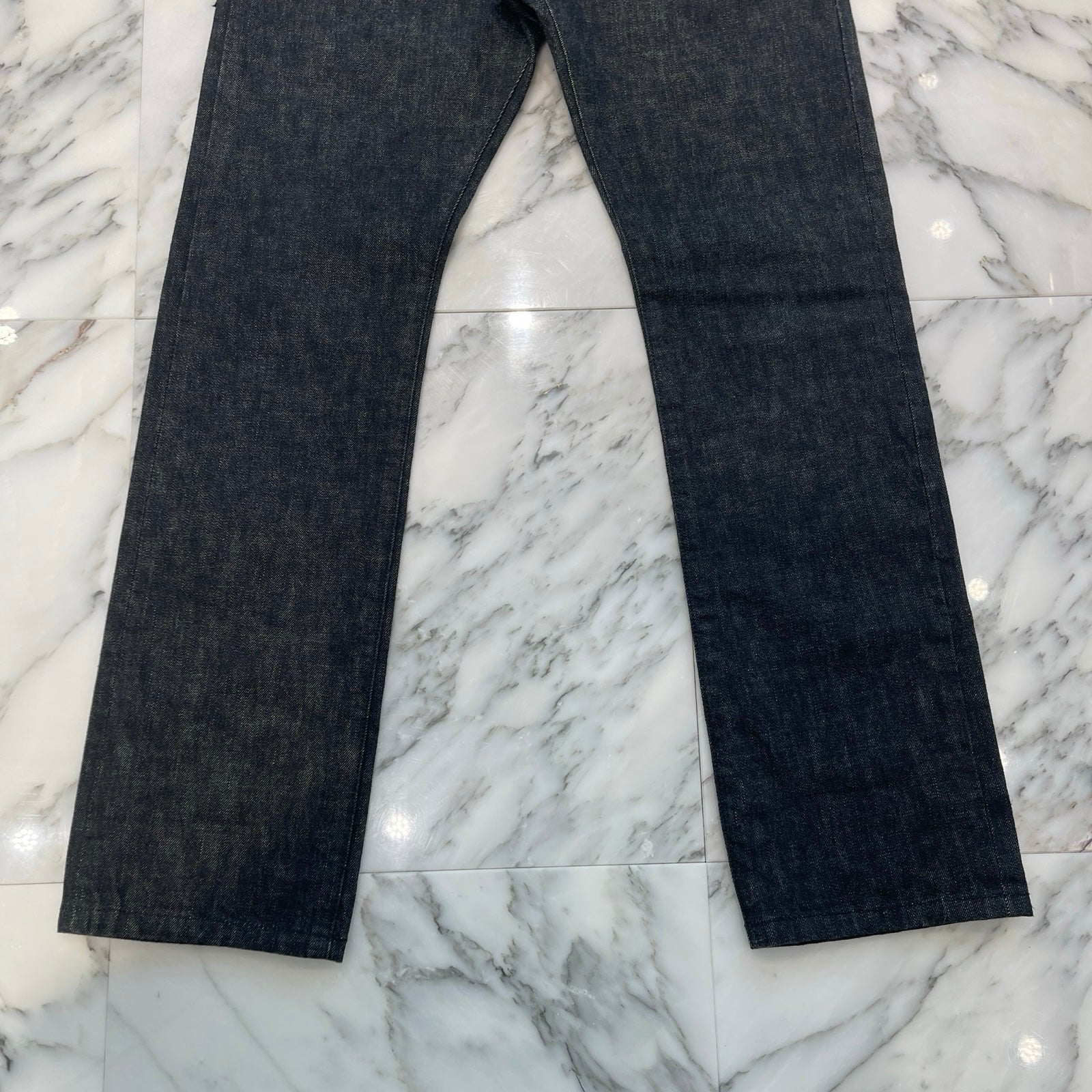 CHROME HEARTS Flare Knee Star Leather Patch Denim Pants Size 28
