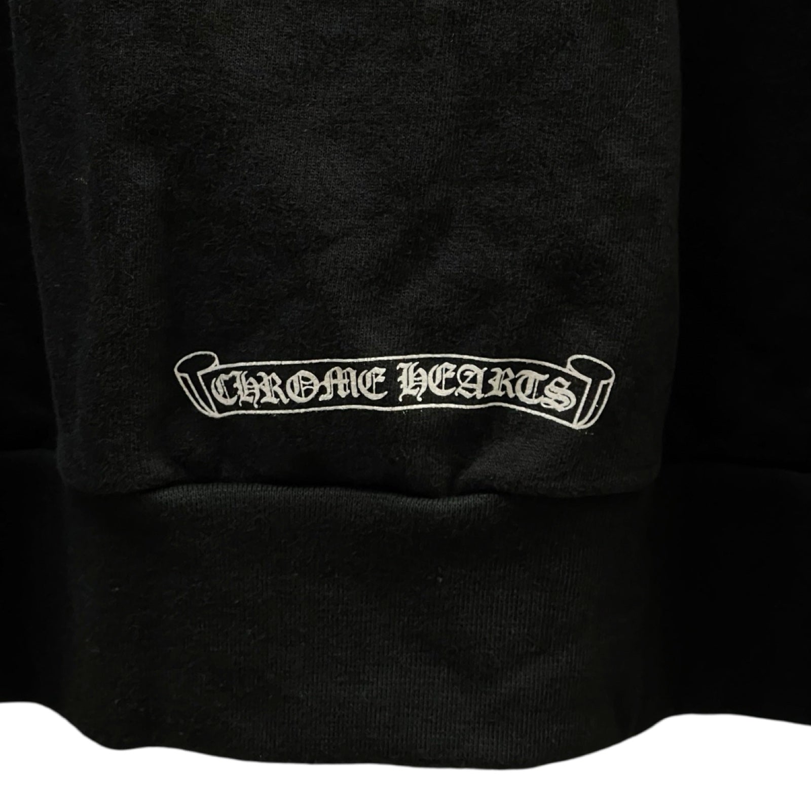 CHROME HEARTS CH Plus Vertical Logo Horseshoe Pullover Hoodie Size XXL