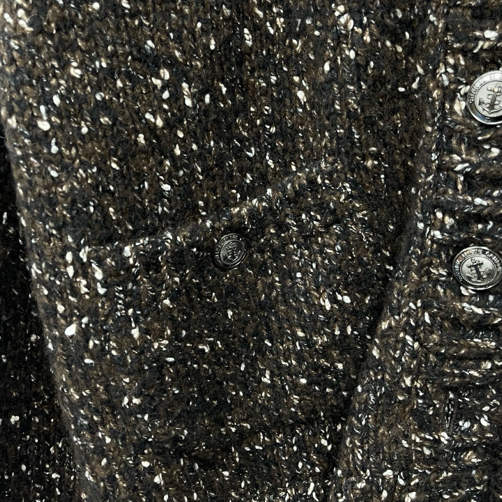 CHANEL 2018AW Wool Cotton Sweater Cardigan P59240K07783 Size 50