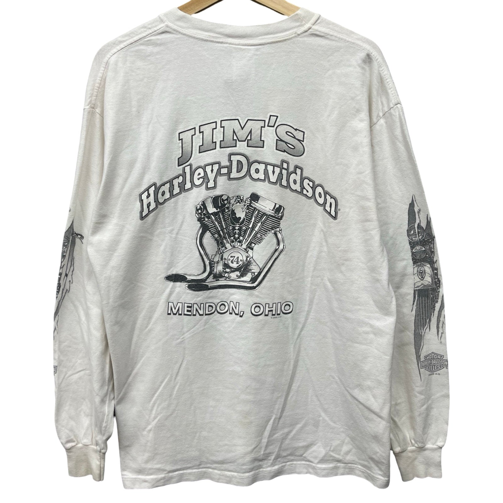Vintage 00's Harley-Davidson "JIM'S" 2000 L/S Tee Size L