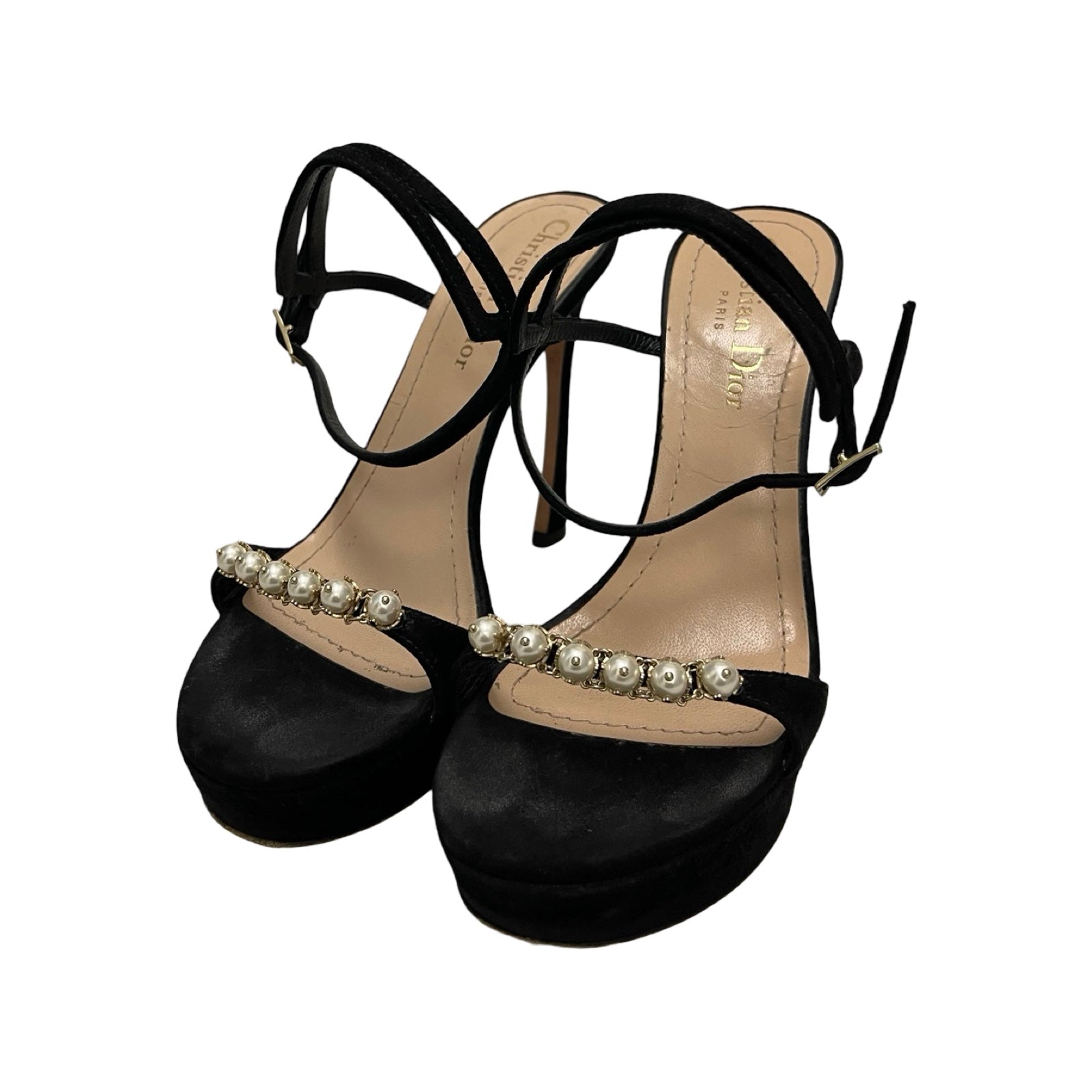 DIOR 2024SS Christian Dior 2024 Cruise Diorly Pearl Heeled Sandals Size 35D